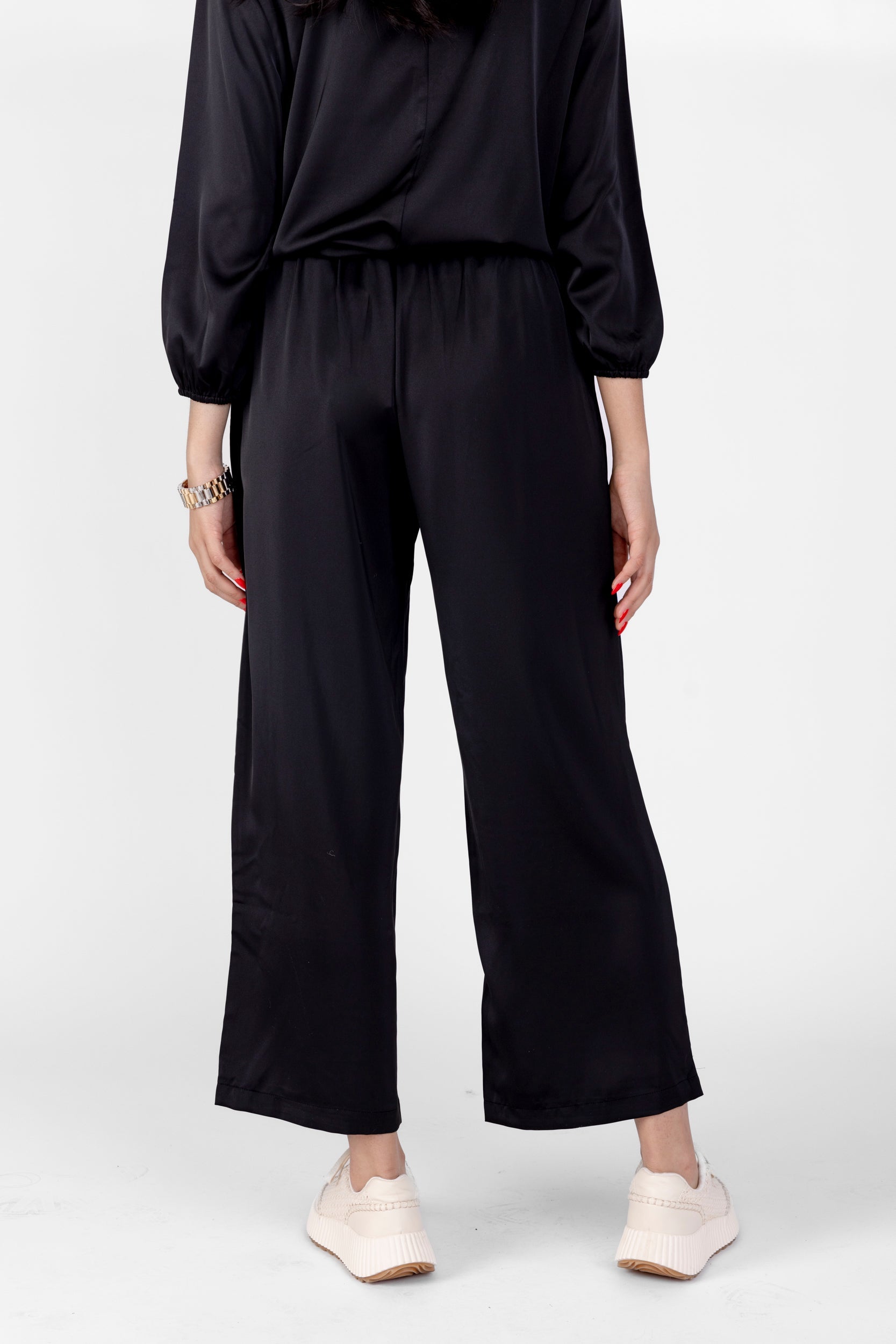 Lila Satin Loose Fit Pants