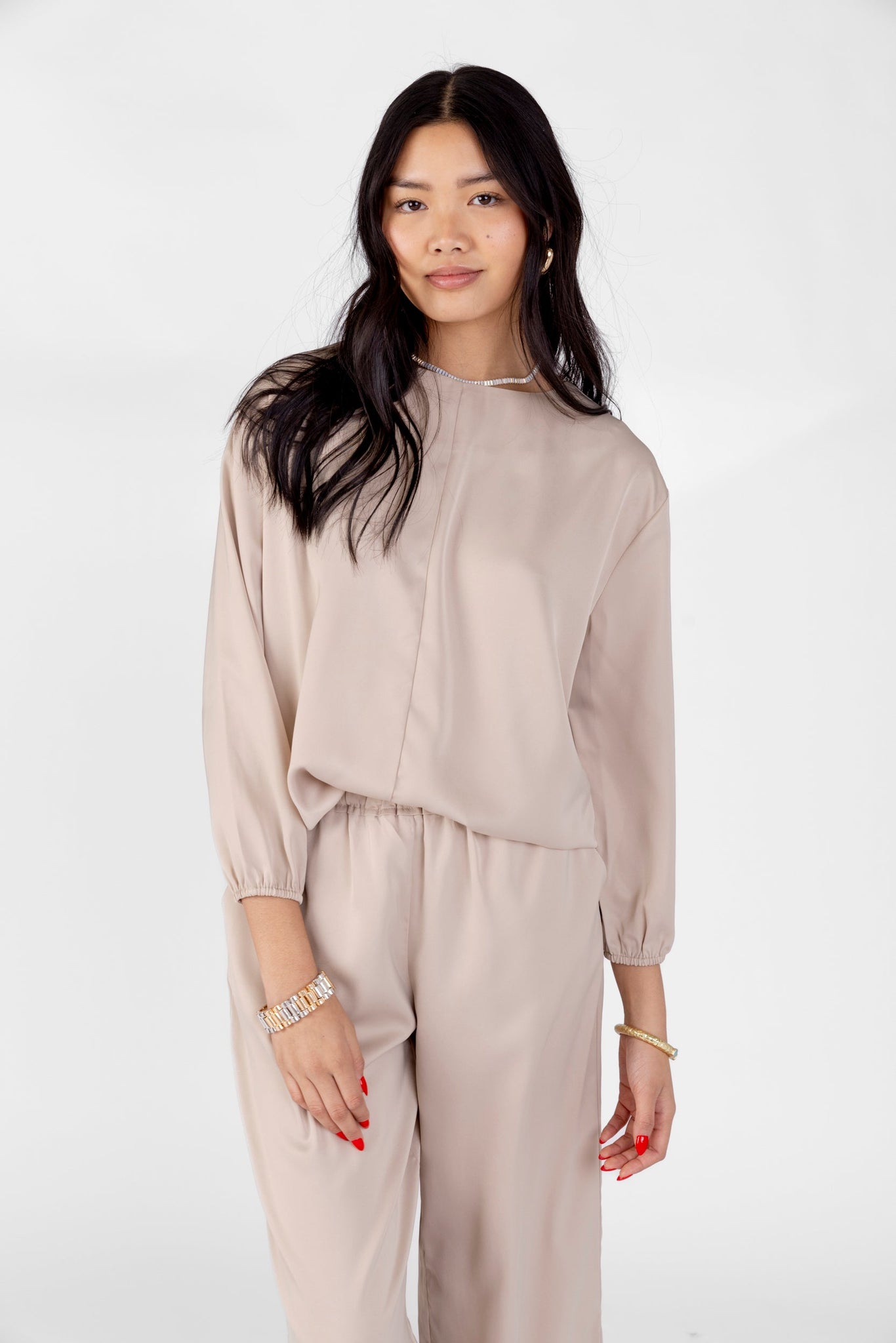 SALE - Lila Satin Loose Fit Top