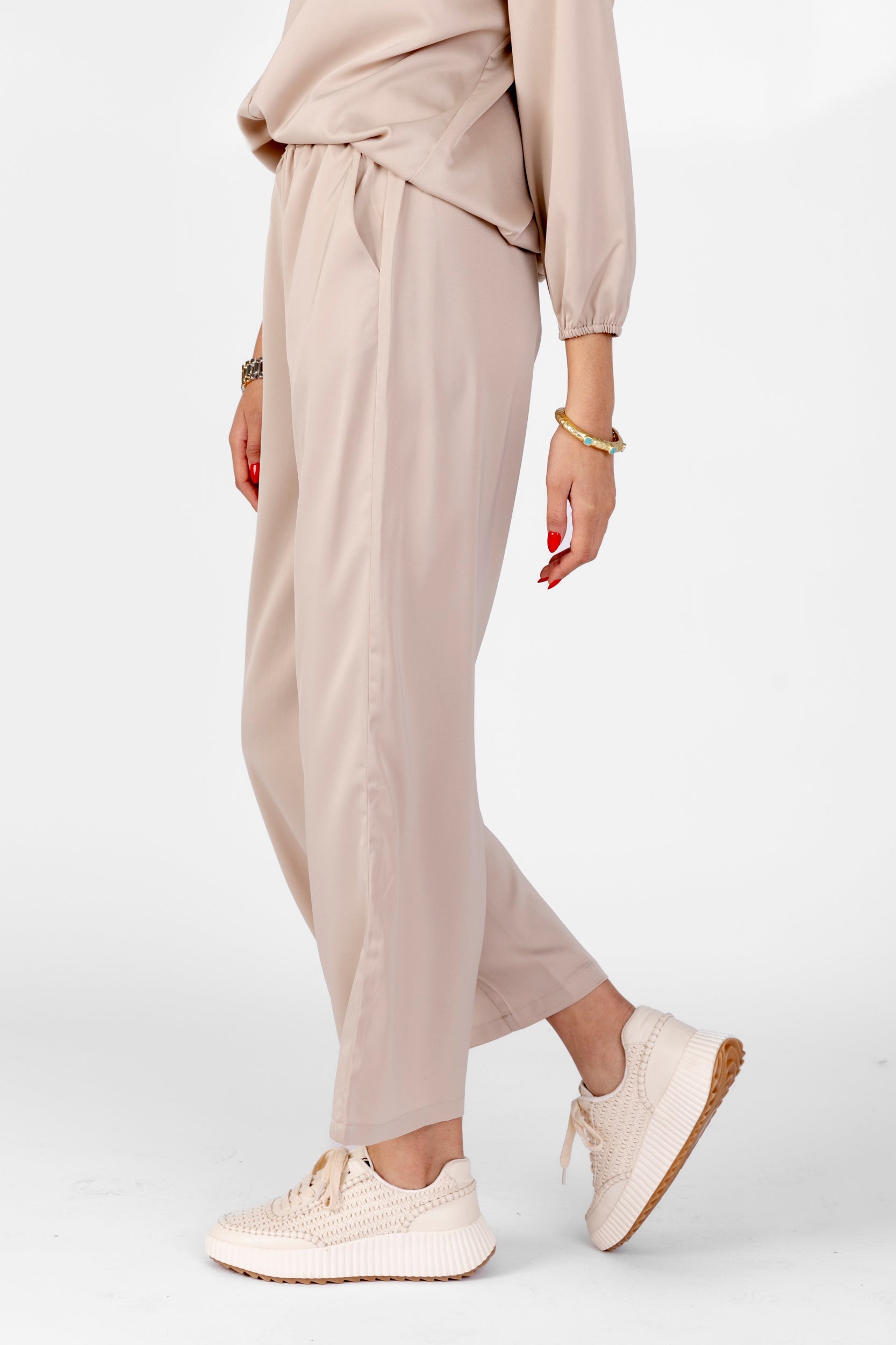 Lila Satin Loose Fit Pants
