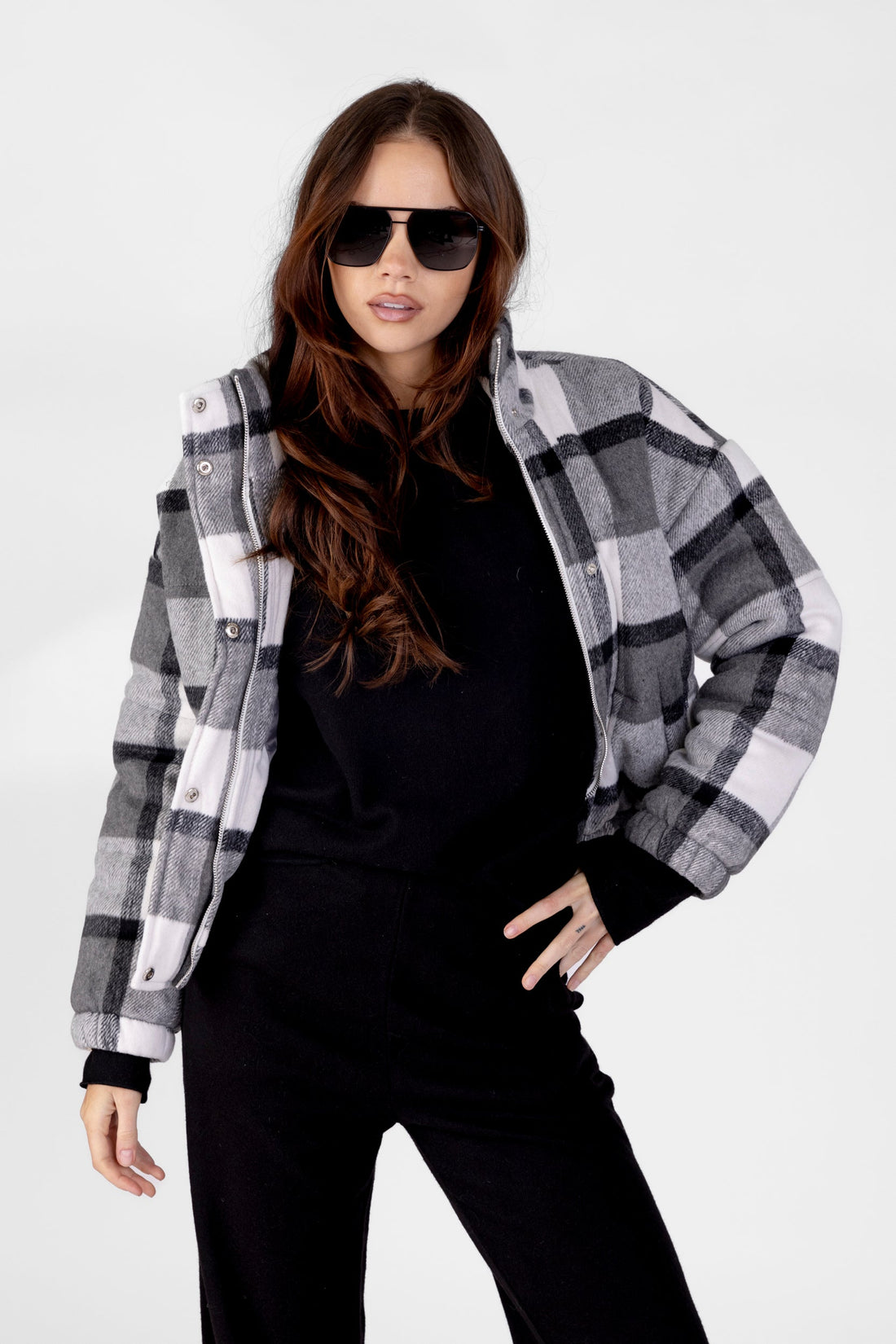 SALE - Aliza Plaid Puffer Jacket