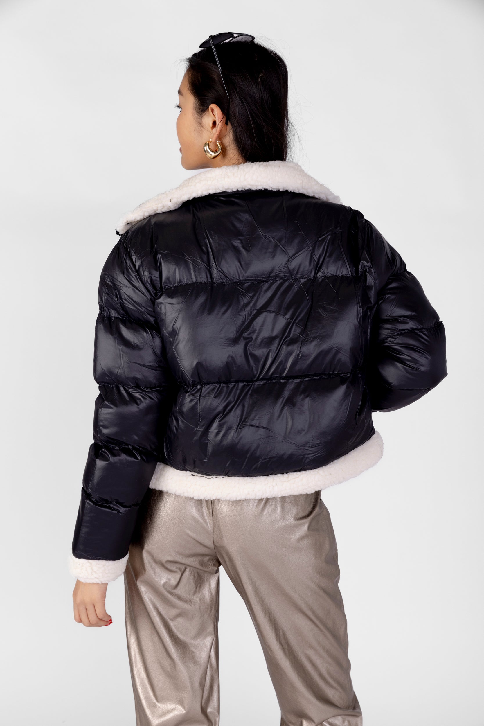 SALE - Jessi Sherpa Trimmed Puffer Jacket