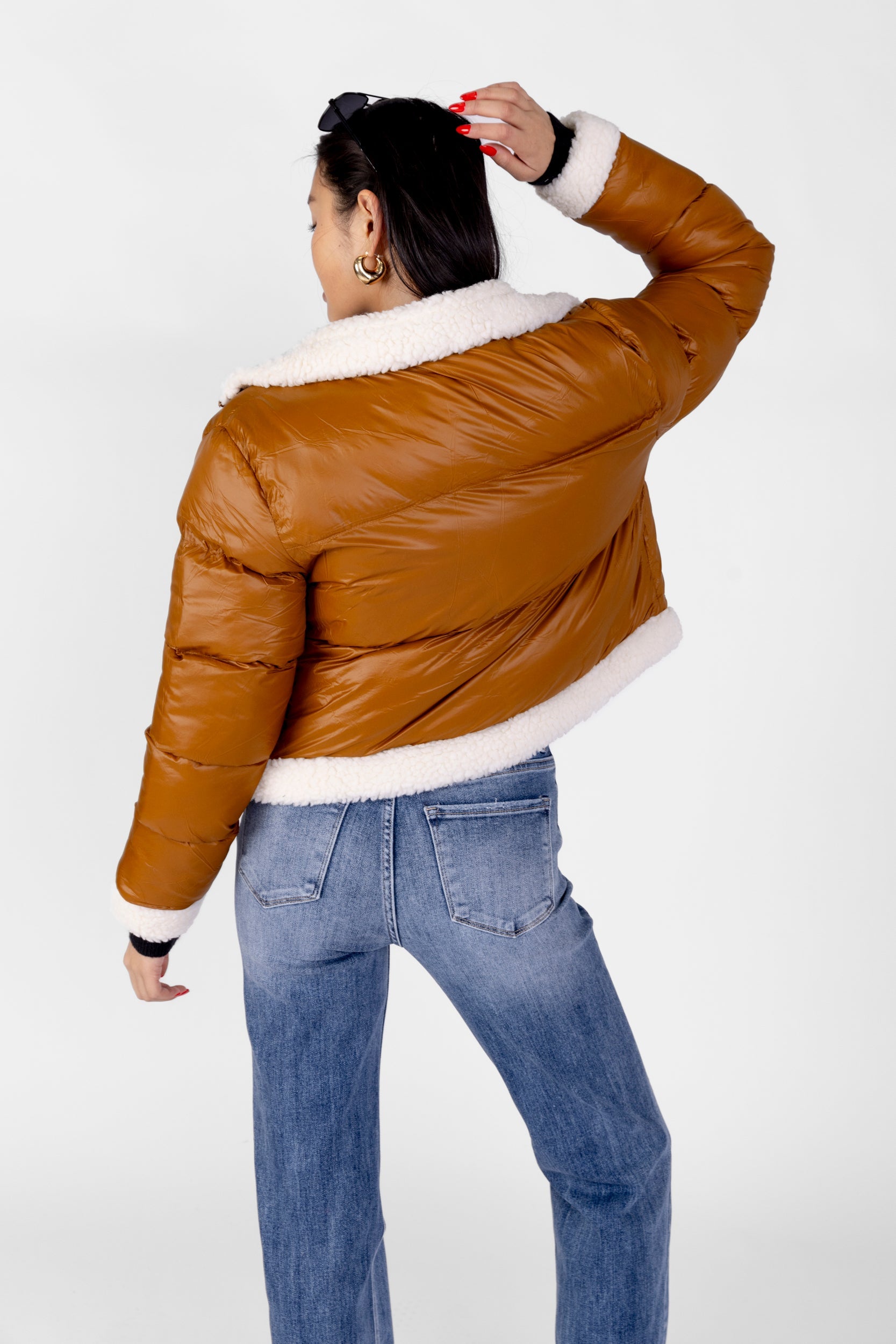SALE - Jessi Sherpa Trimmed Puffer Jacket