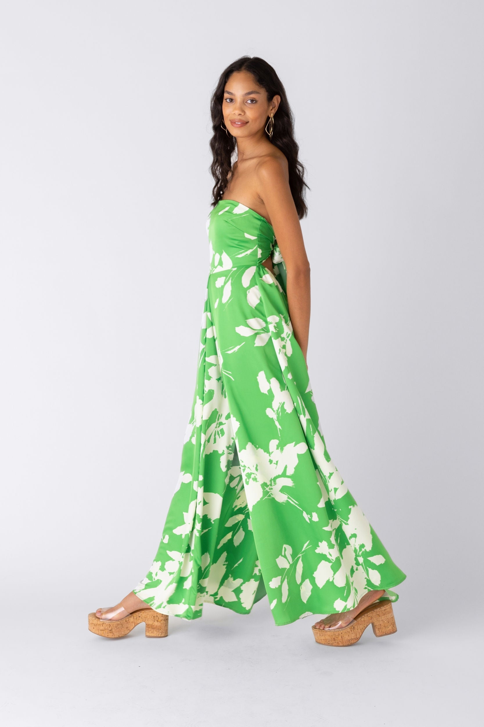 Rhodes Floral Strapless Jumpsuit