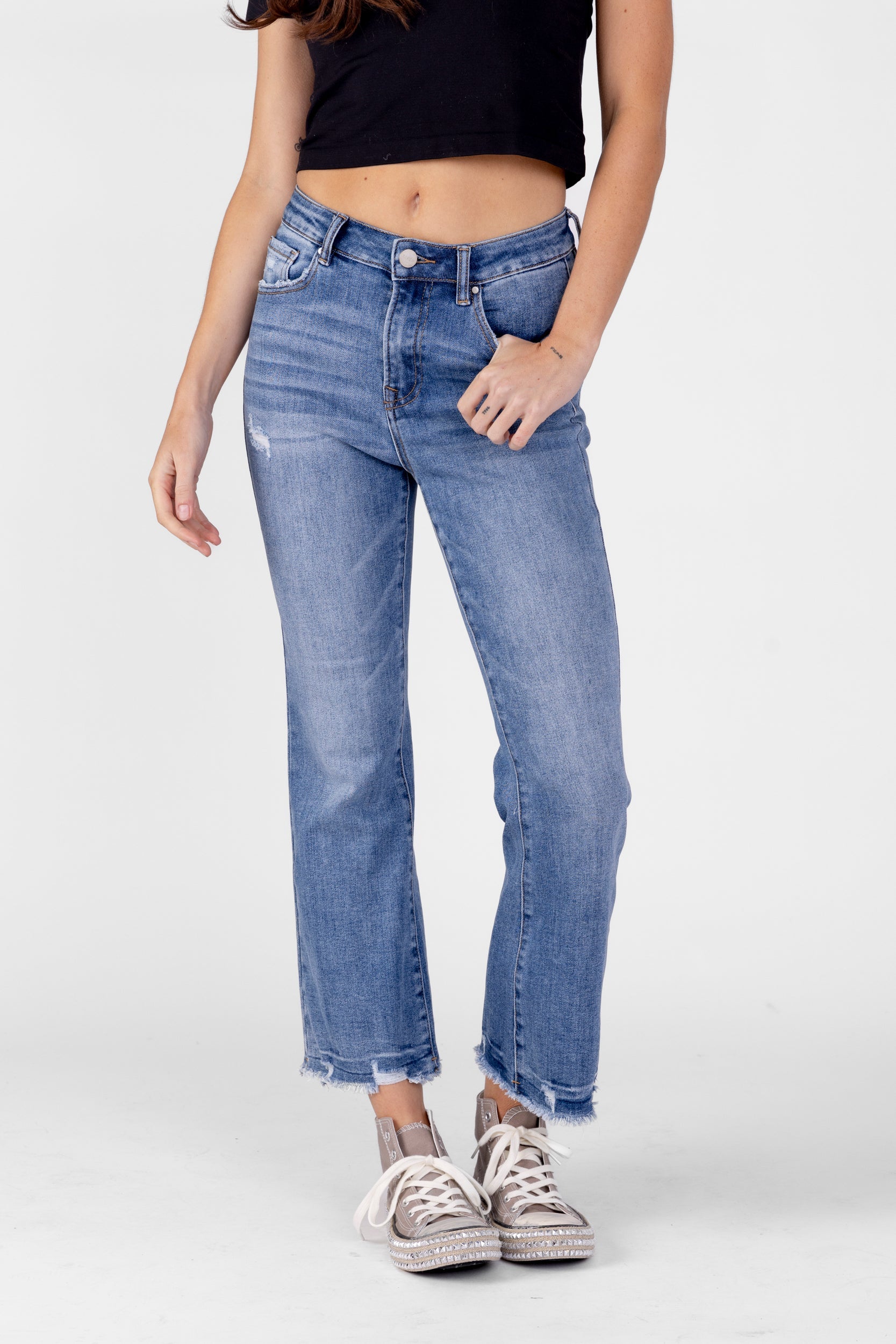 SALE - Kelli Risen High Rise Ankle Flare Jeans