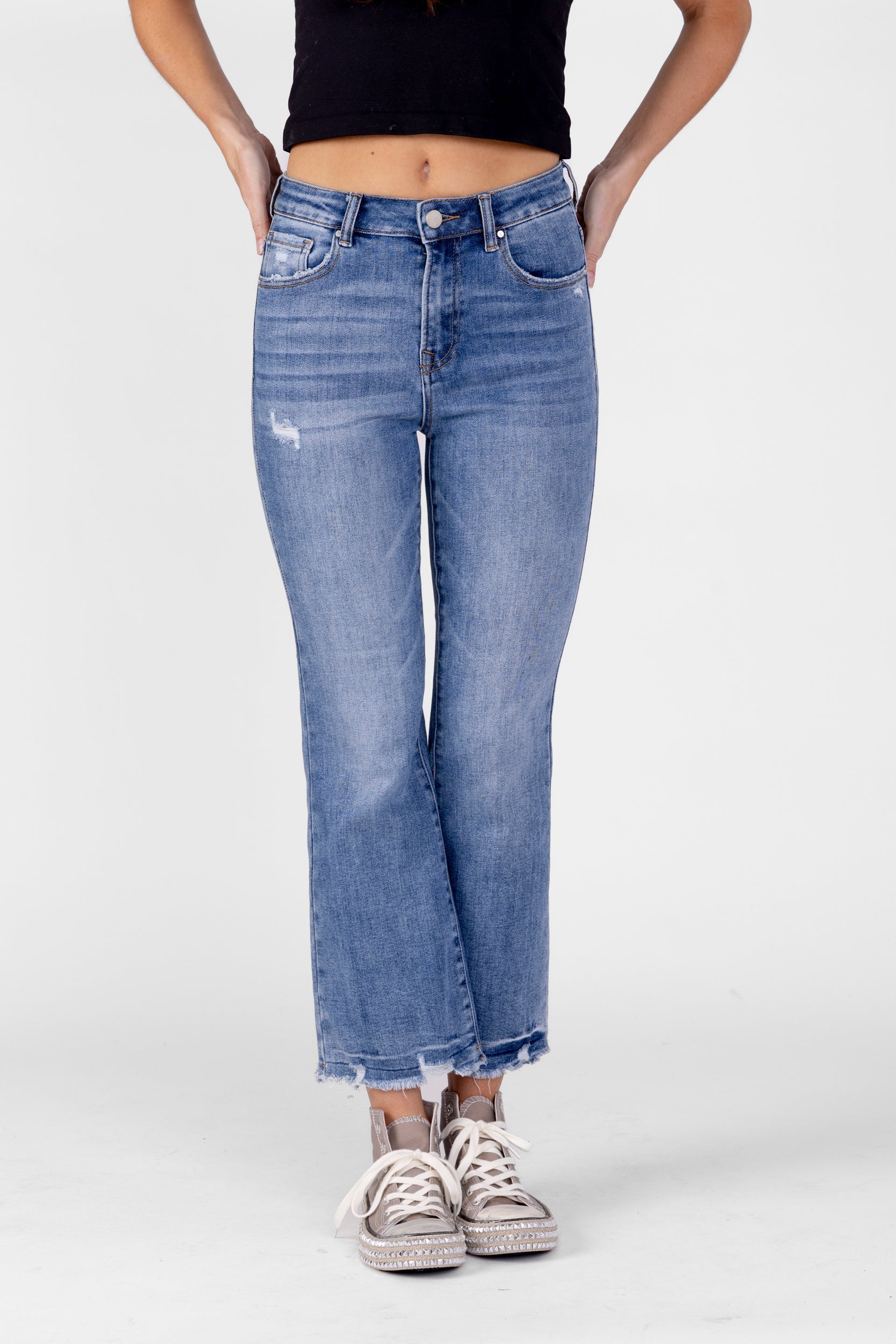 SALE - Kelli Risen High Rise Ankle Flare Jeans