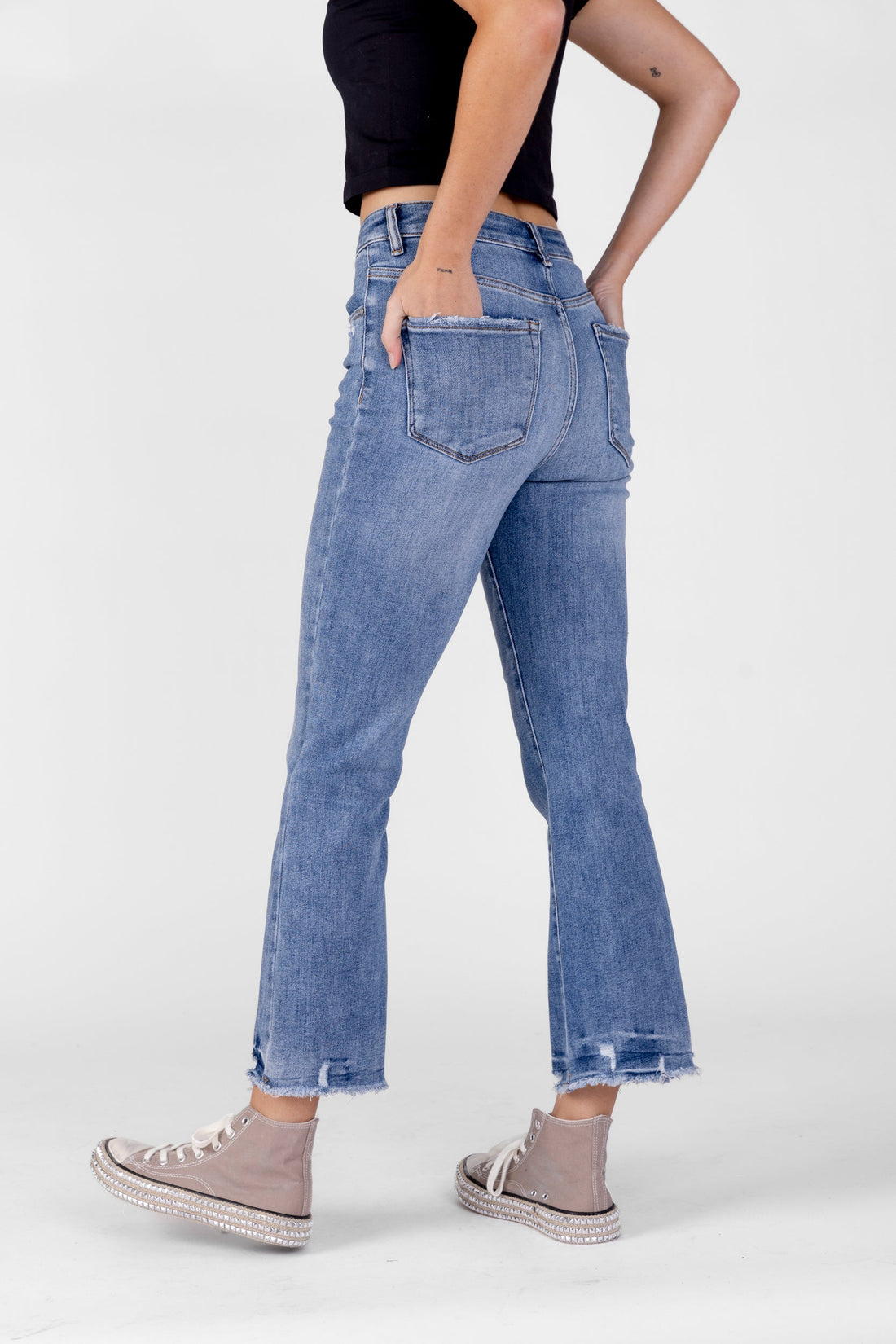 SALE - Kelli Risen High Rise Ankle Flare Jeans