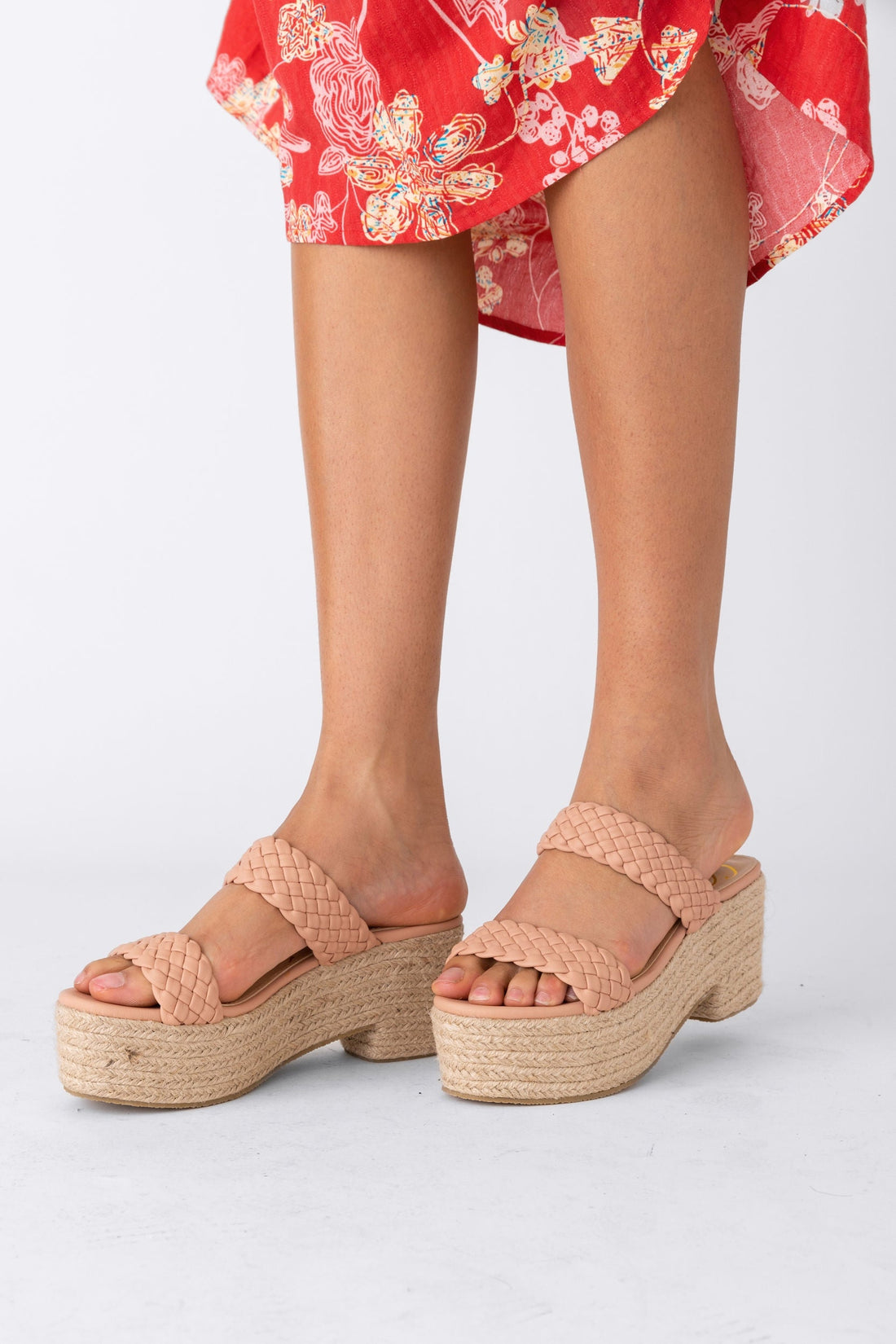 SALE - Everett Braided Rafia Platform Sandal