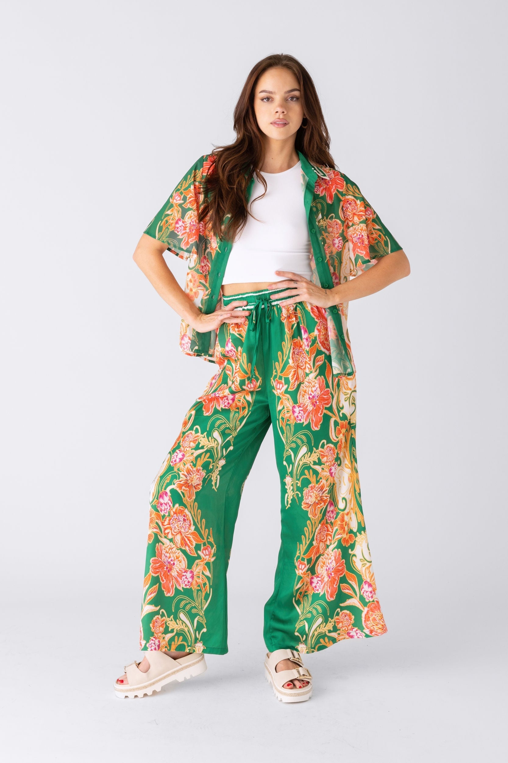 Ela Floral Wide Leg Pant