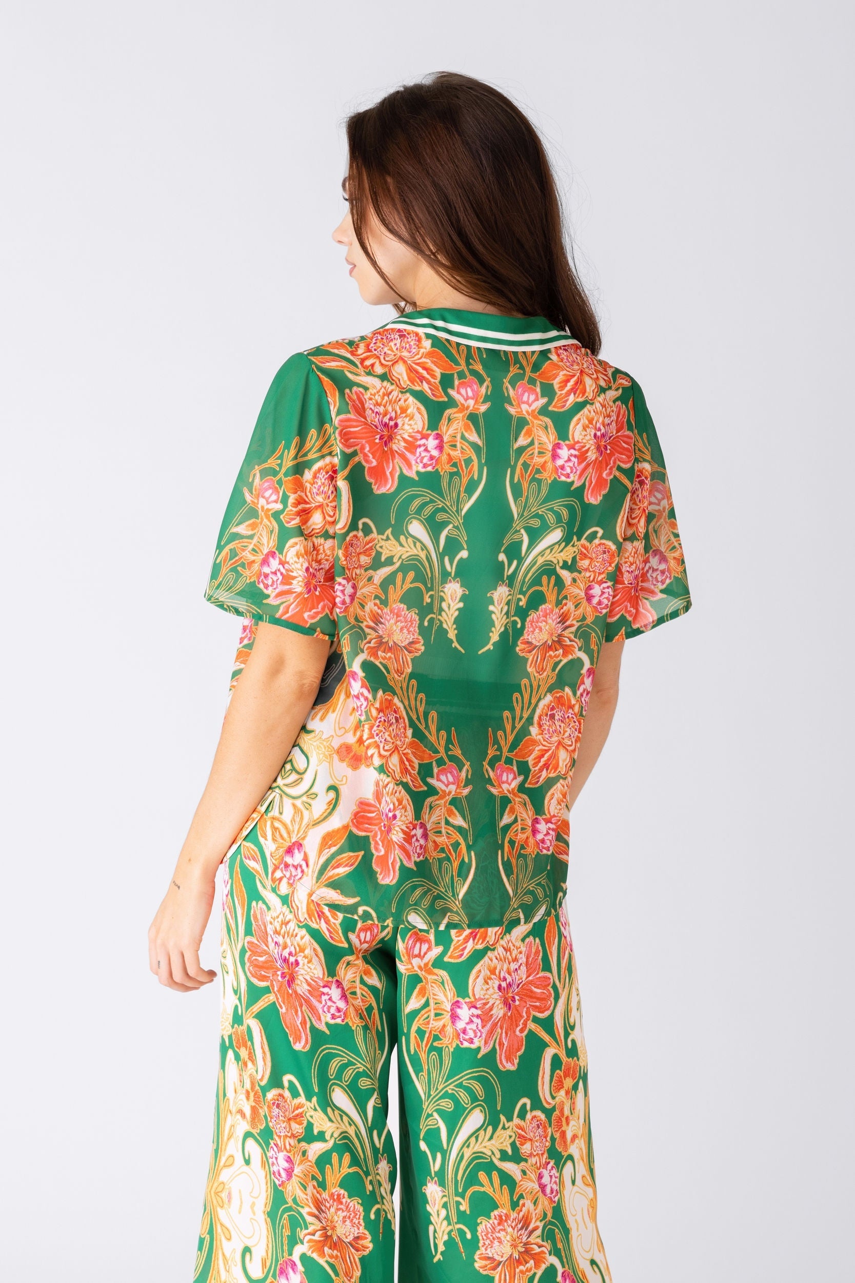 Ela Floral Button Down Blouse