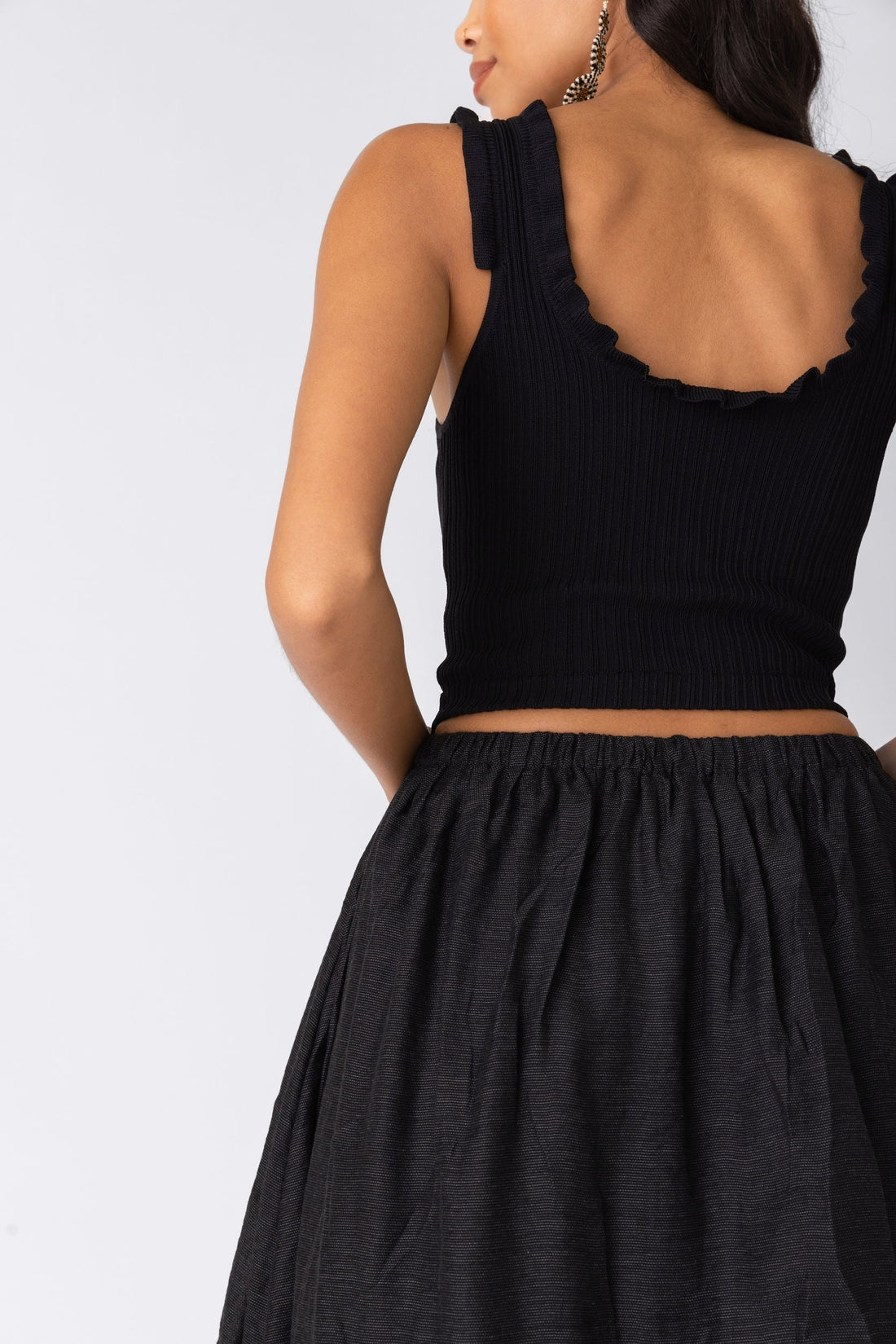 SALE - Alice Knit Woven Mix Midi Dress