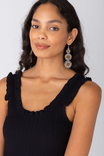 SALE - Ink + Alloy Triple Disc Earring