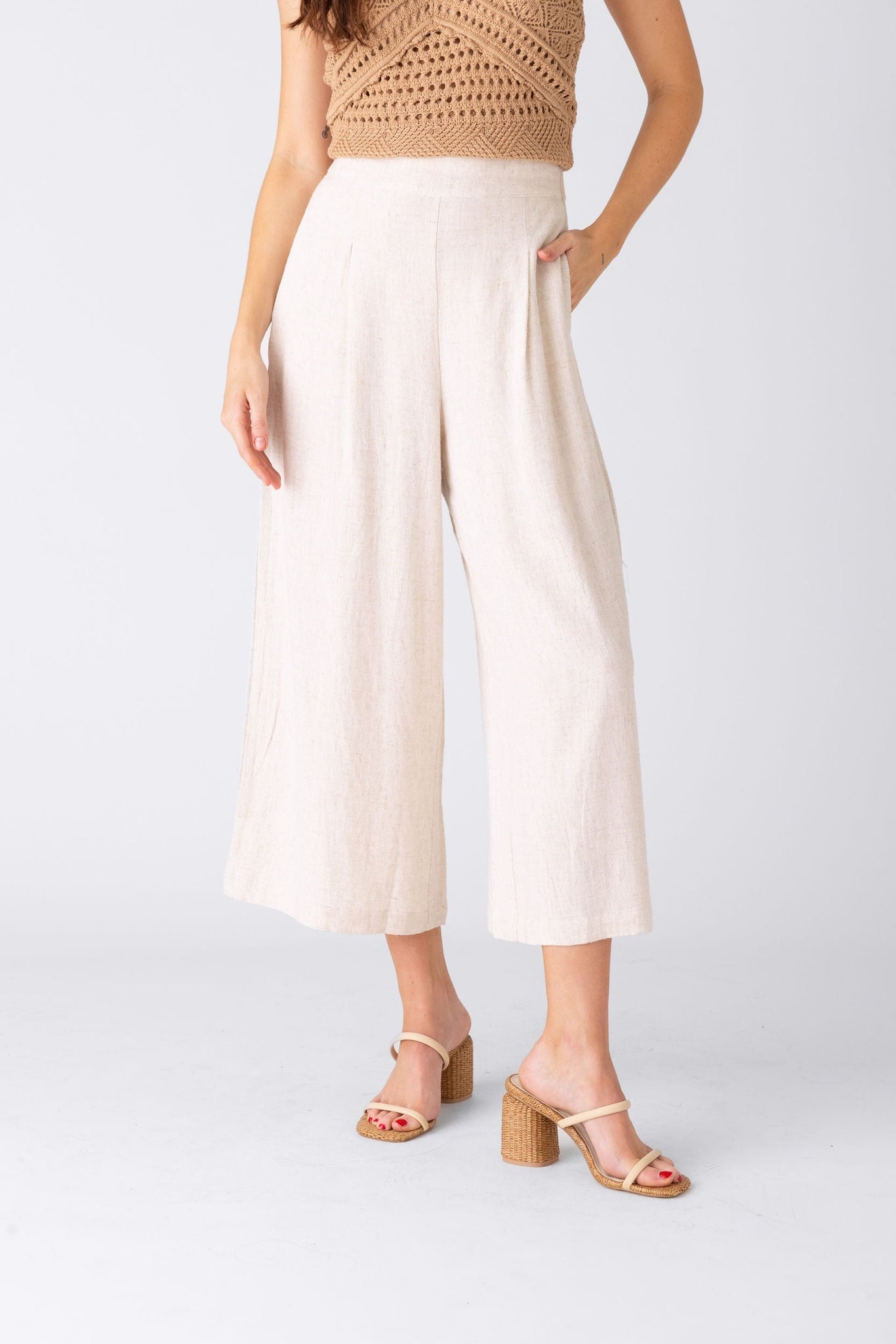 SALE - Sallie Linen Wide Leg Pant
