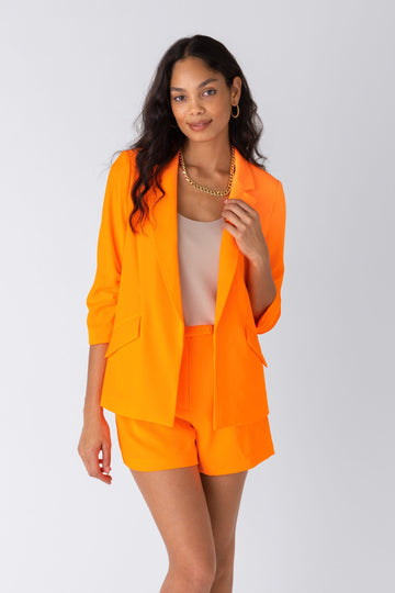 Anya Shirred Sleeve Blazer