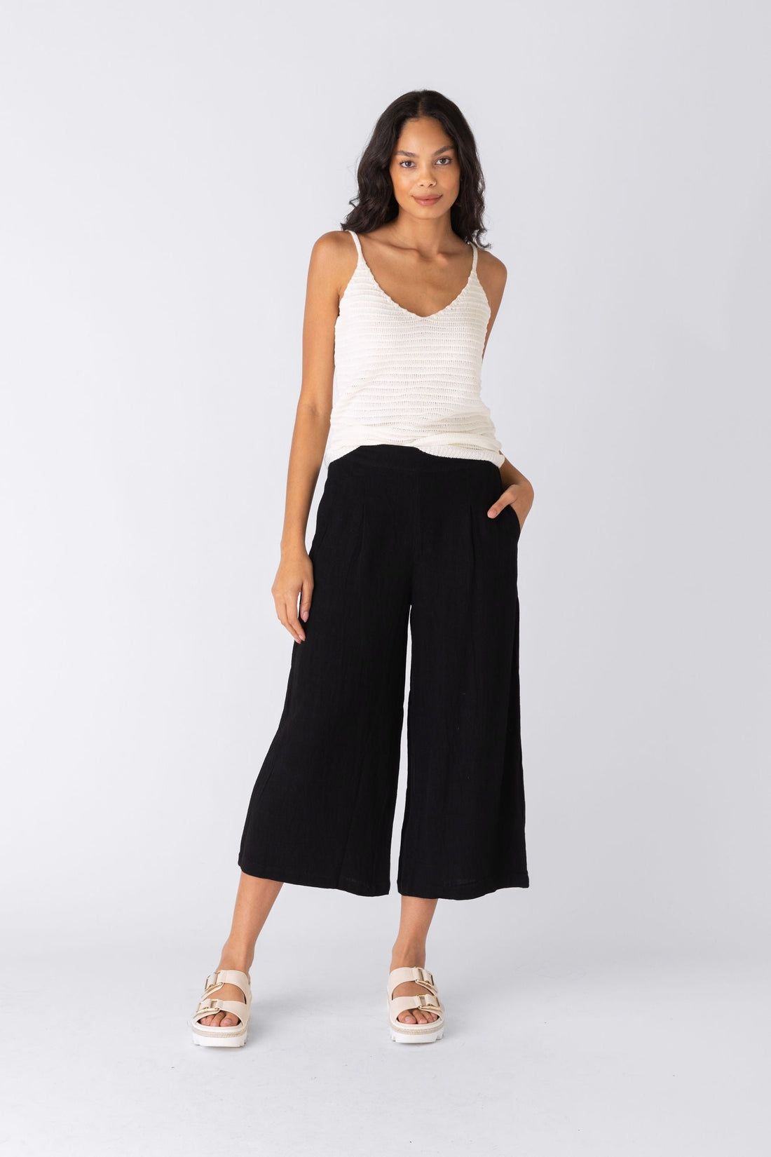 SALE - Sallie Linen Wide Leg Pant