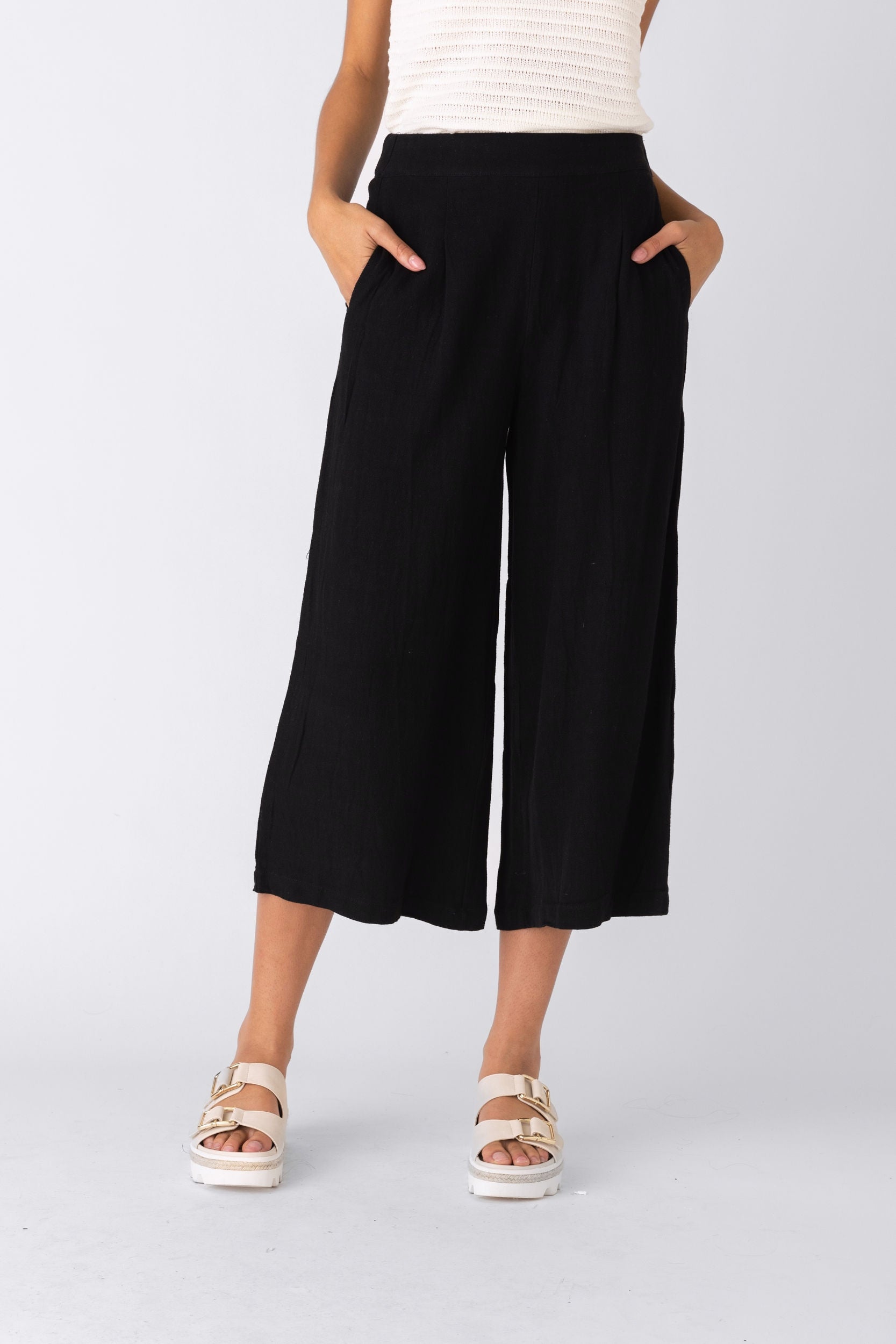 SALE - Sallie Linen Wide Leg Pant