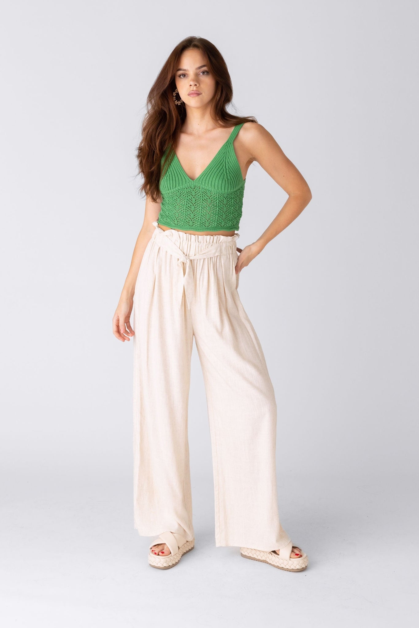 SALE - Banks Tie Waist Linen Pant