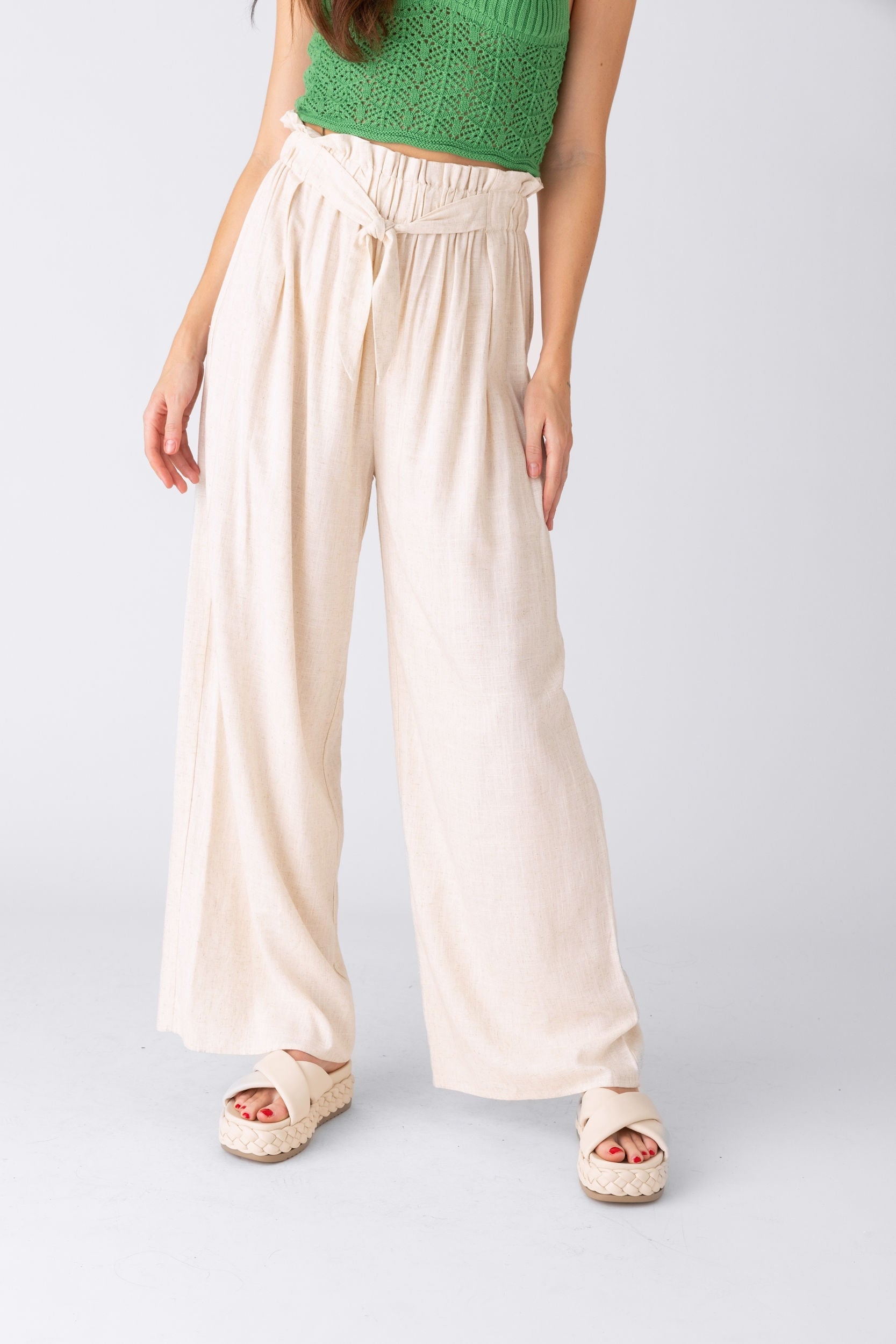 SALE - Banks Tie Waist Linen Pant
