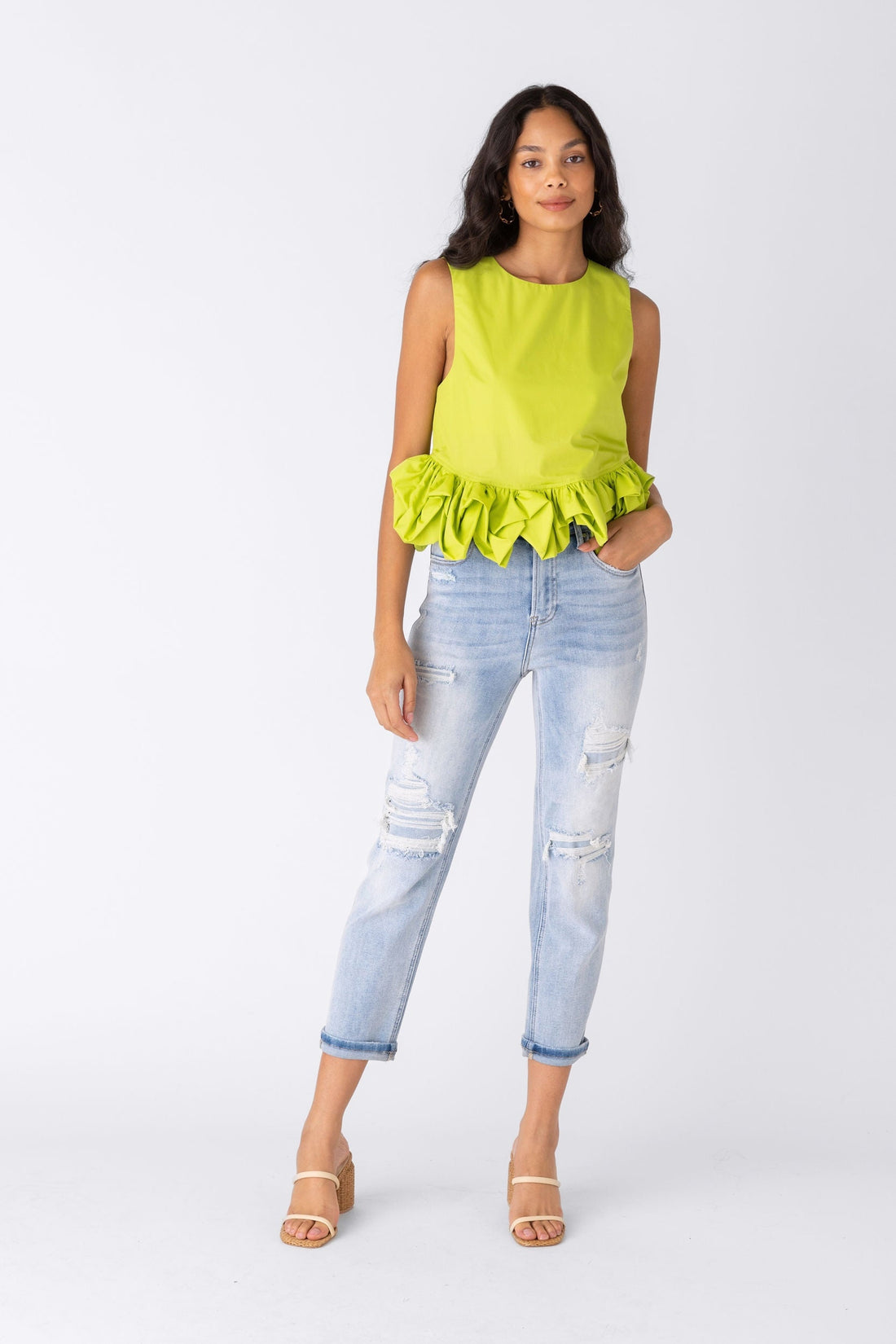 SALE - Brooklyn High Rise Distressed Straight Leg Jeans