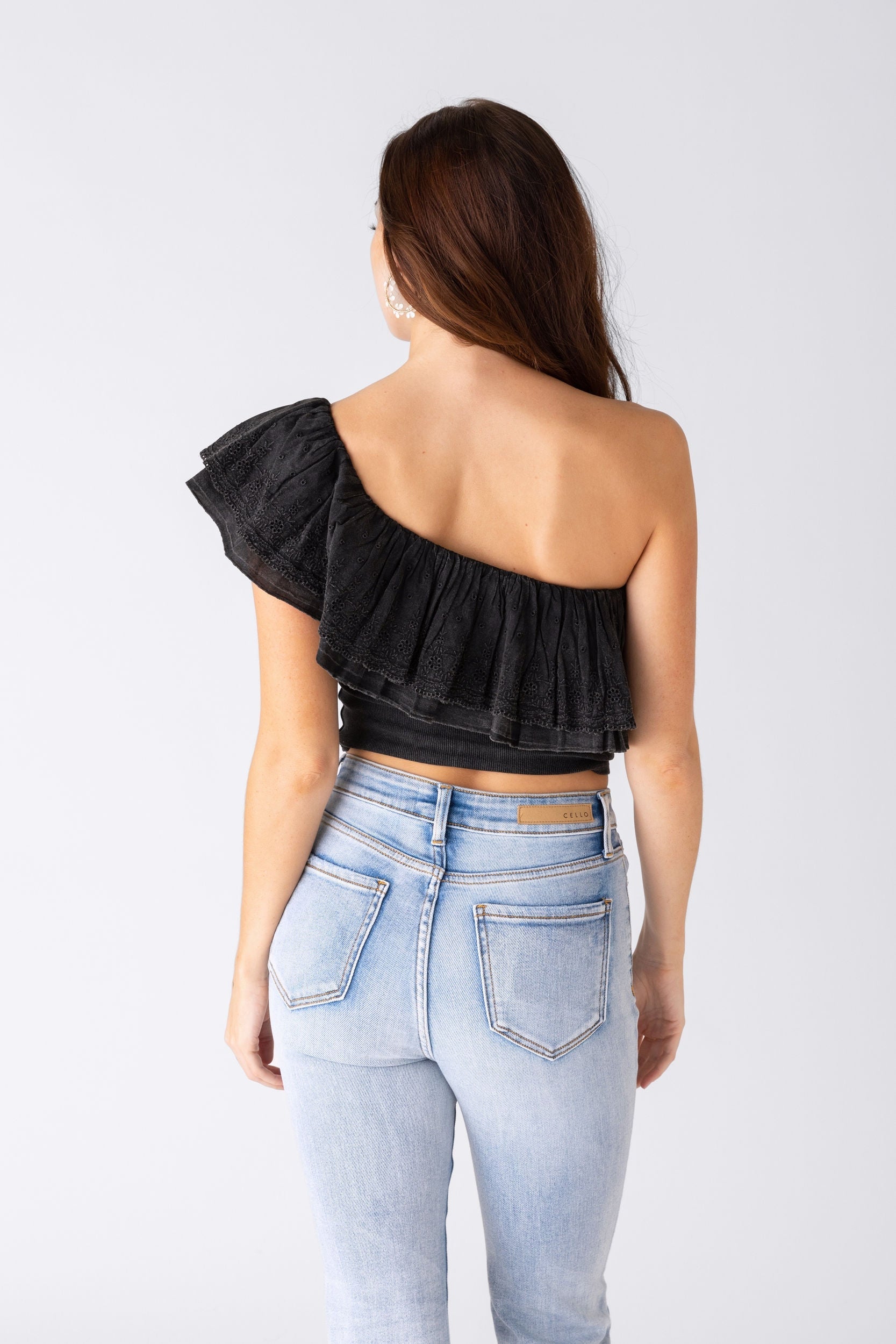 SALE - Edna One Shoulder Crop Top
