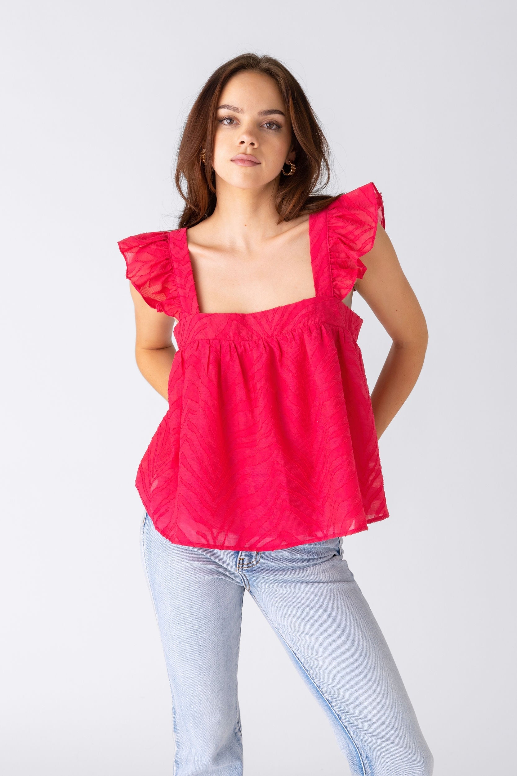 Marion Ruffle Sleeve Blouse