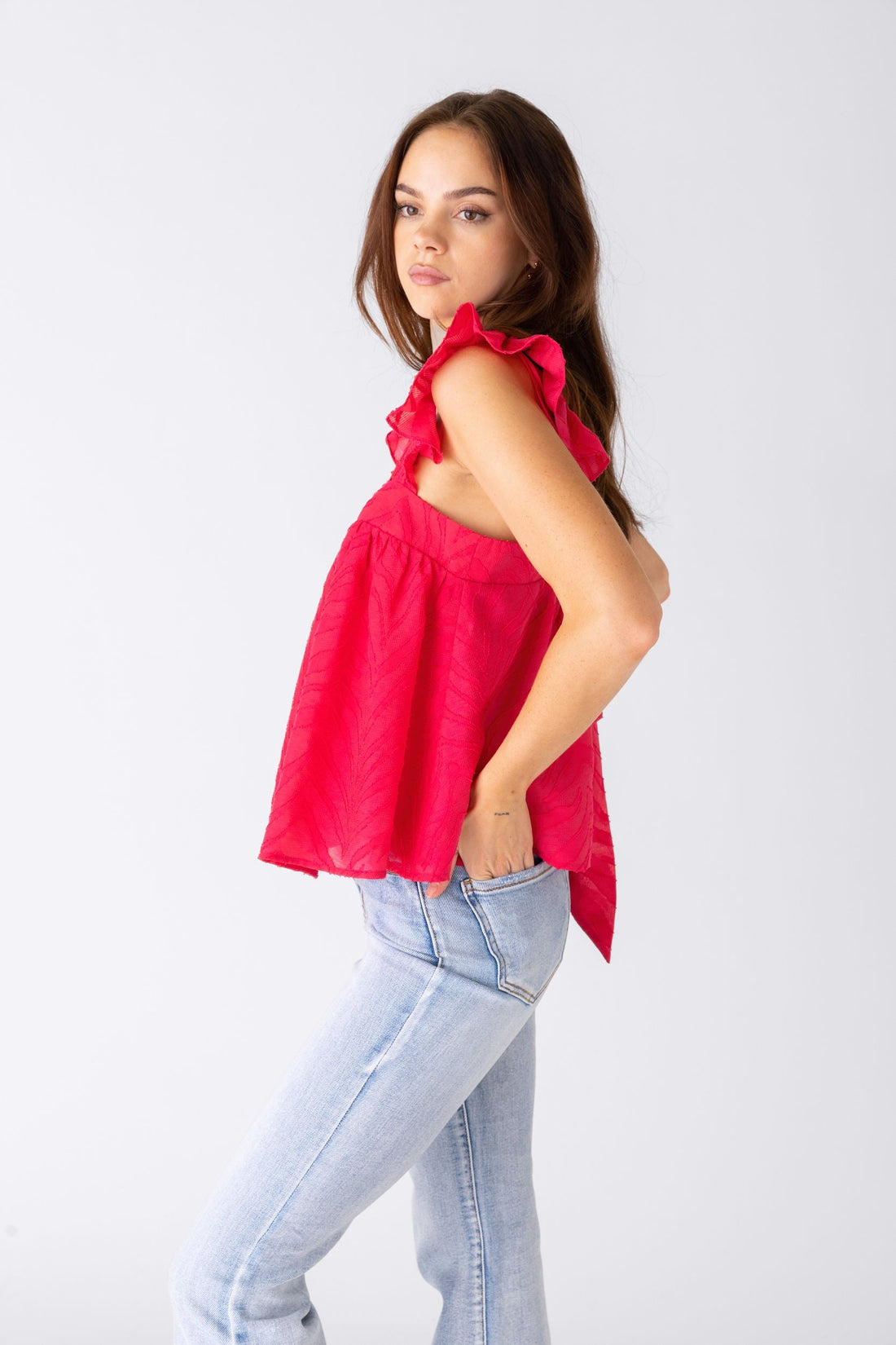 Marion Ruffle Sleeve Blouse