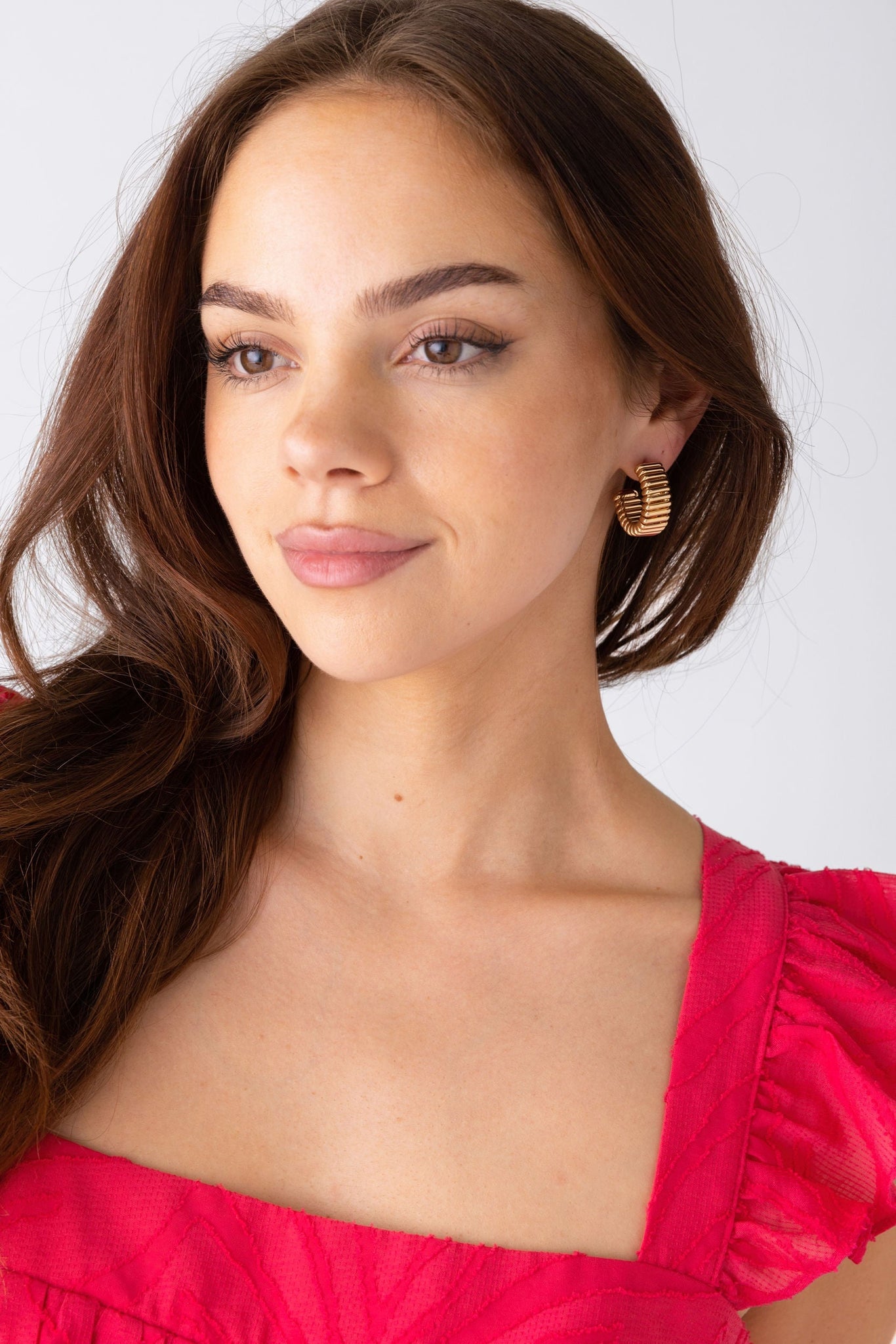 Jackie Chunky Textured Hoops