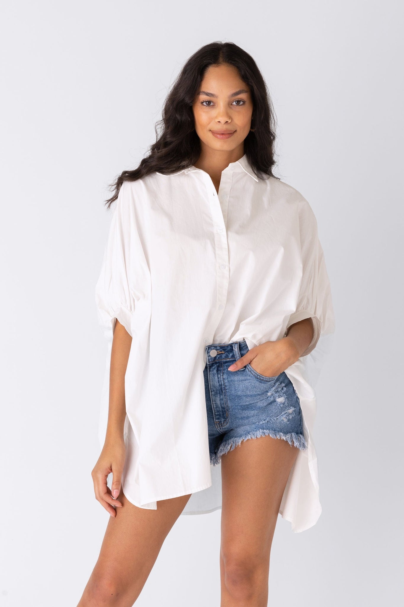 Lucille Oversized Button Down Top