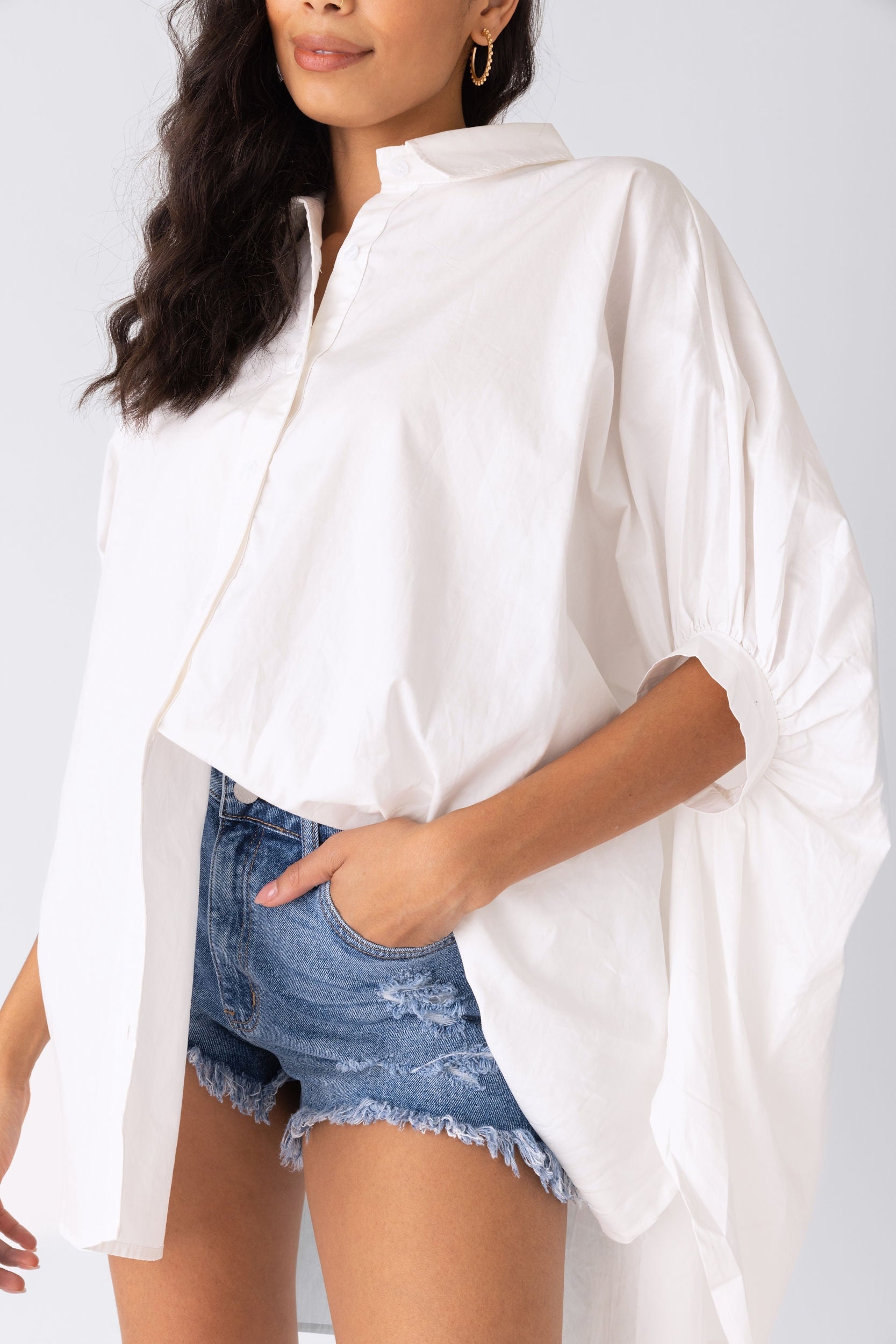 Lucille Oversized Button Down Top
