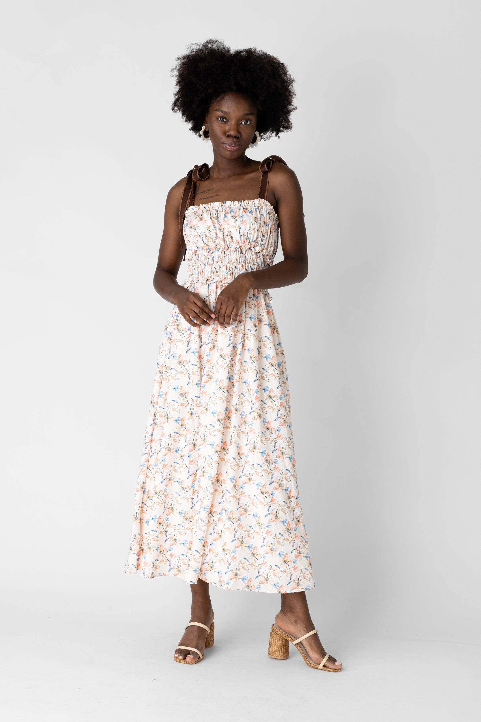 Sashi Tie Strap Maxi Dress