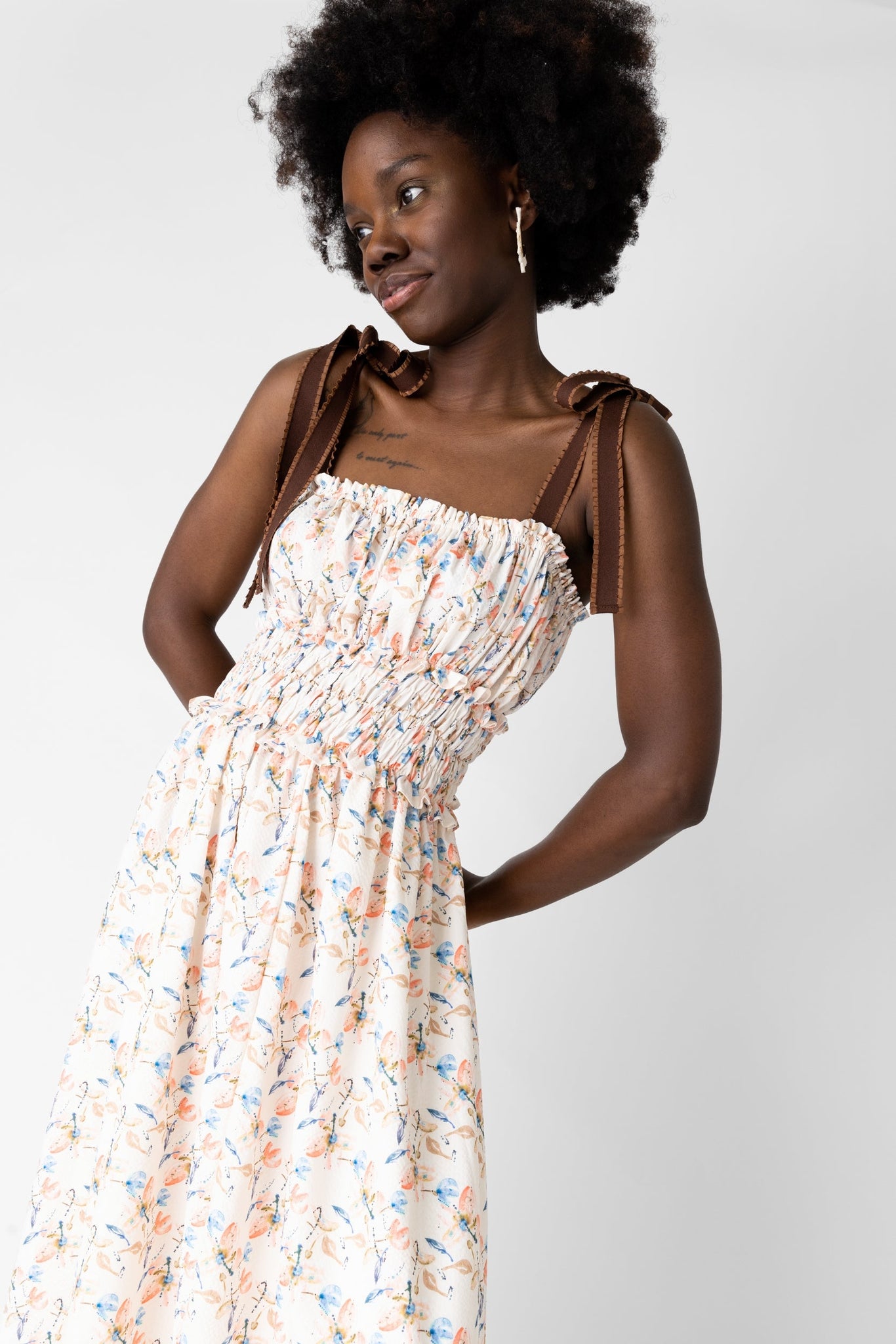 Sashi Tie Strap Maxi Dress