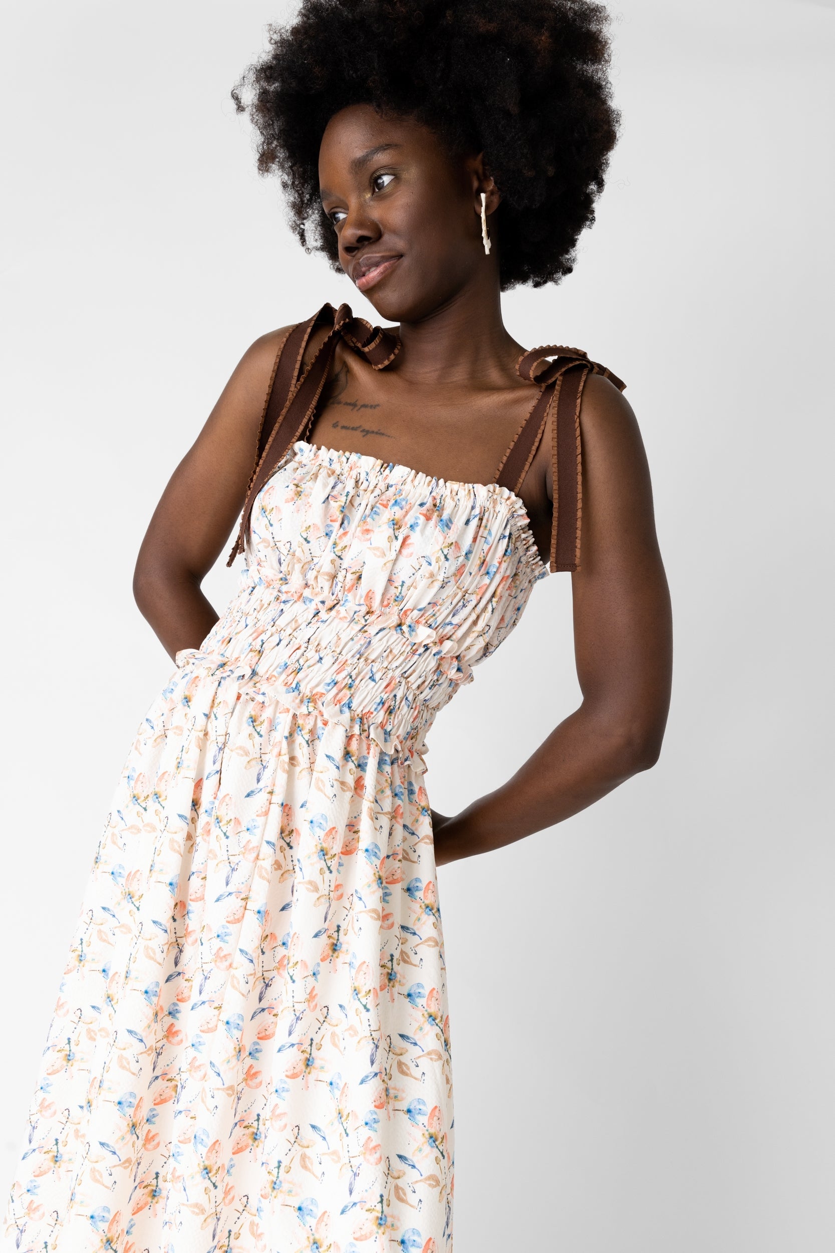 Sashi Tie Strap Maxi Dress