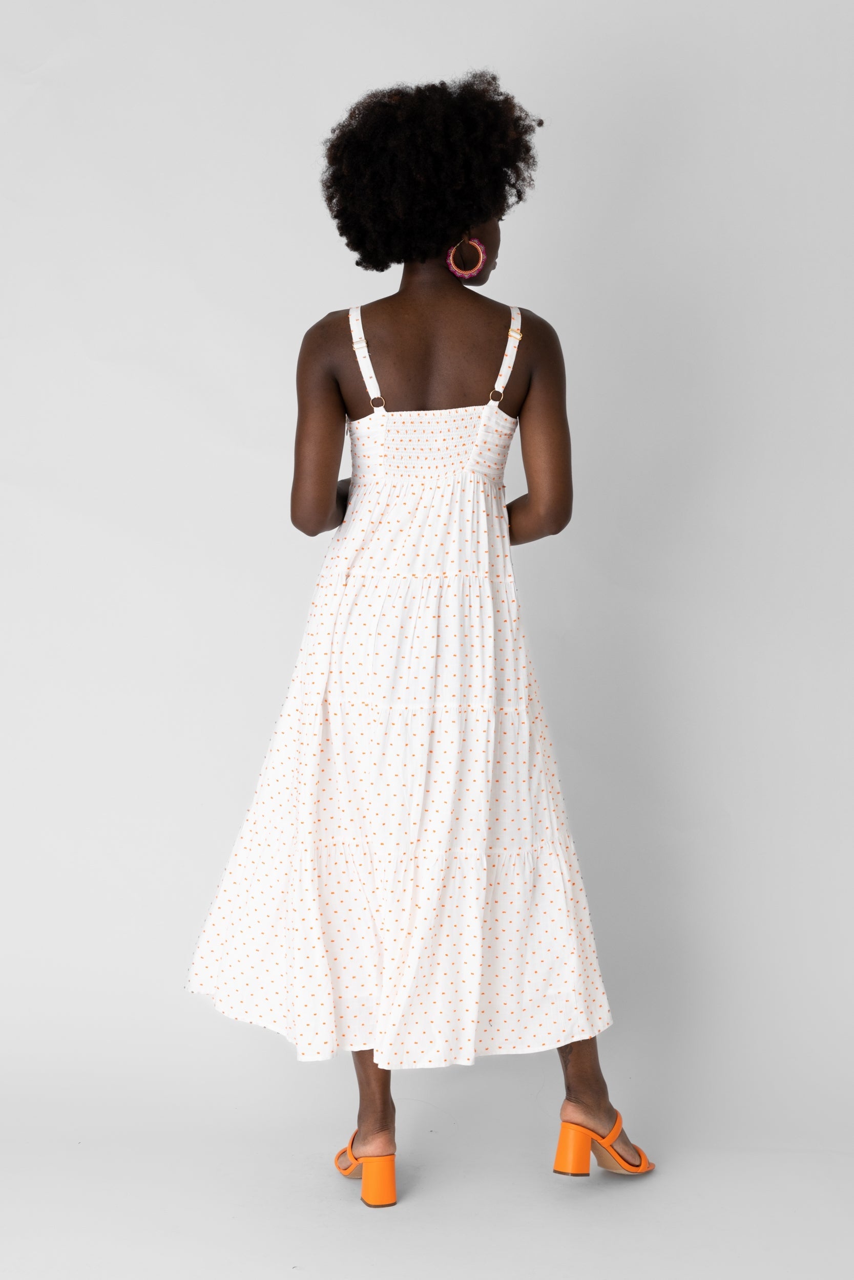 Evangeline Swiss Dot Maxi Dress
