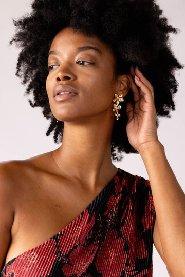 SALE - Sloan Triple Flower Dangle Earrings