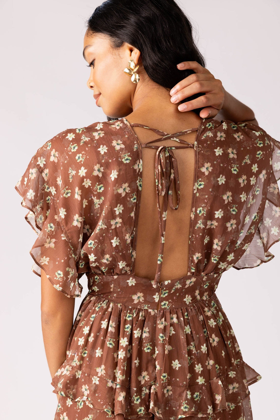 SALE - Amanda Floral Ruffle Maxi Dress