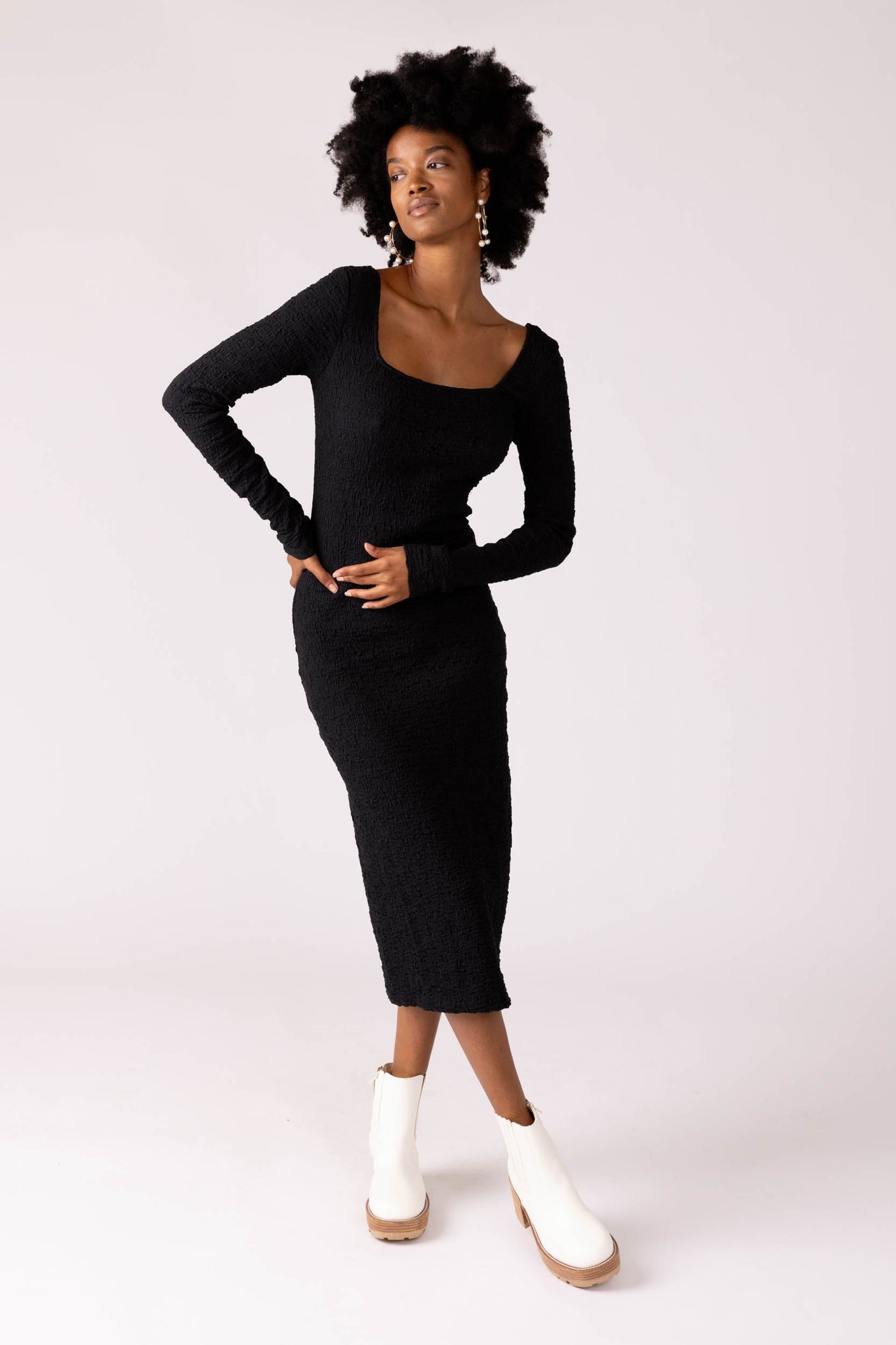 SALE - Karmen Textured Bodycon Dress