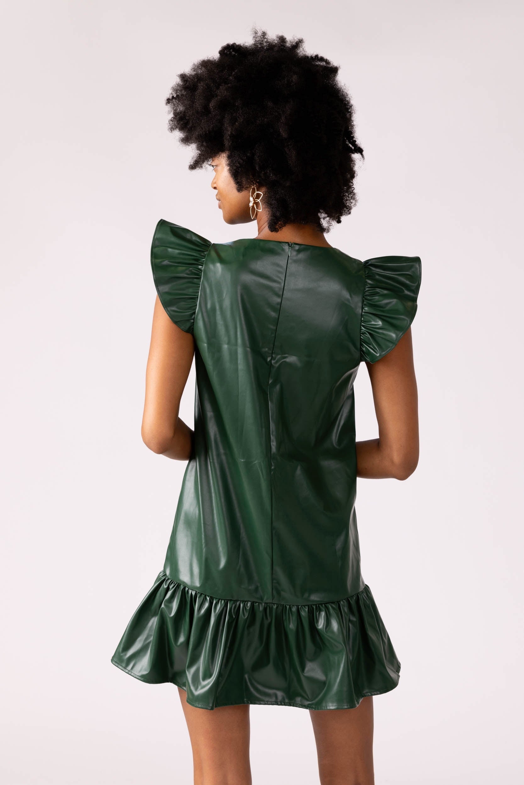 Bambi Leather Mini Shift dress