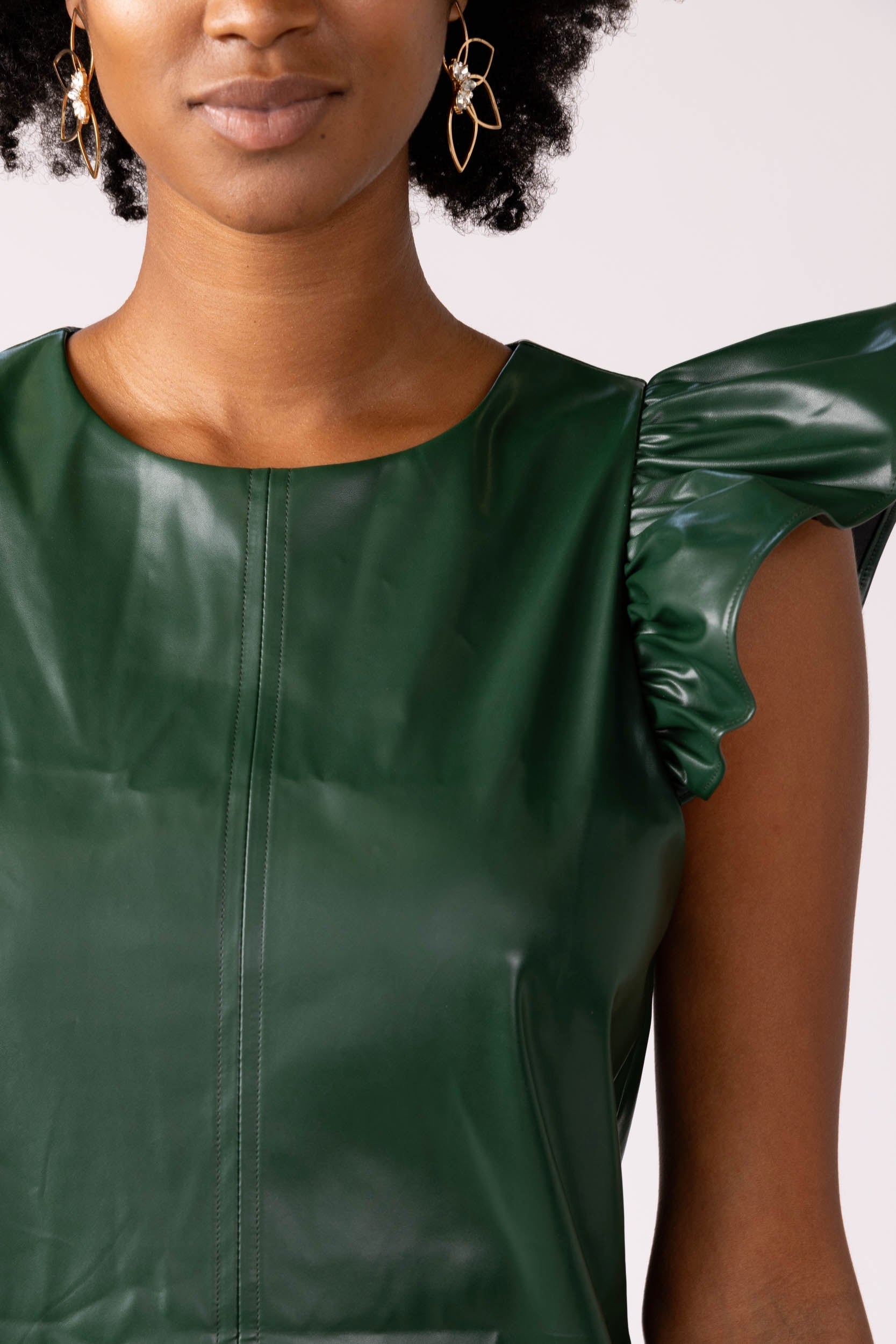 Bambi Leather Mini Shift dress