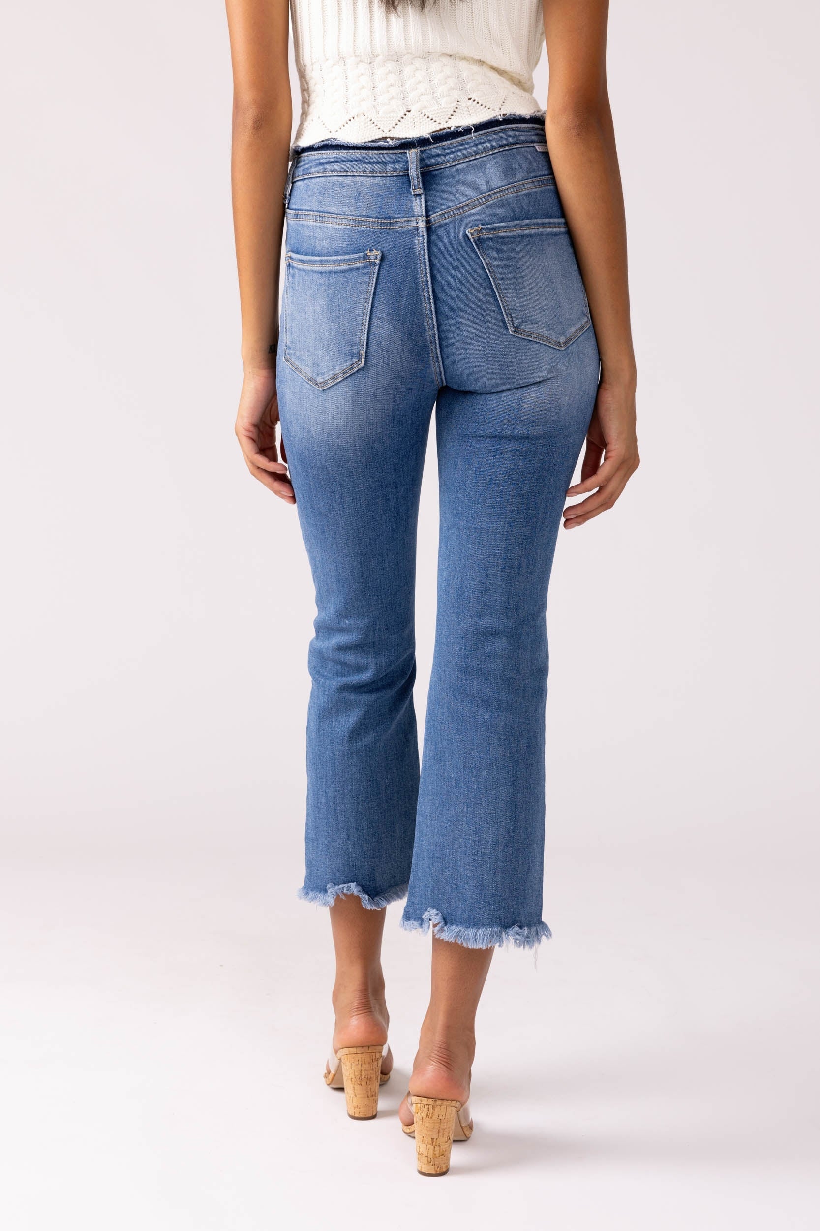 Krissa Cropped Flare Jeans