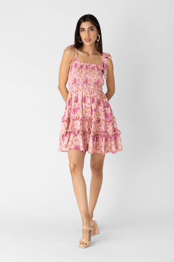 SALE - Nina Tie Strap Floral Mini Dress