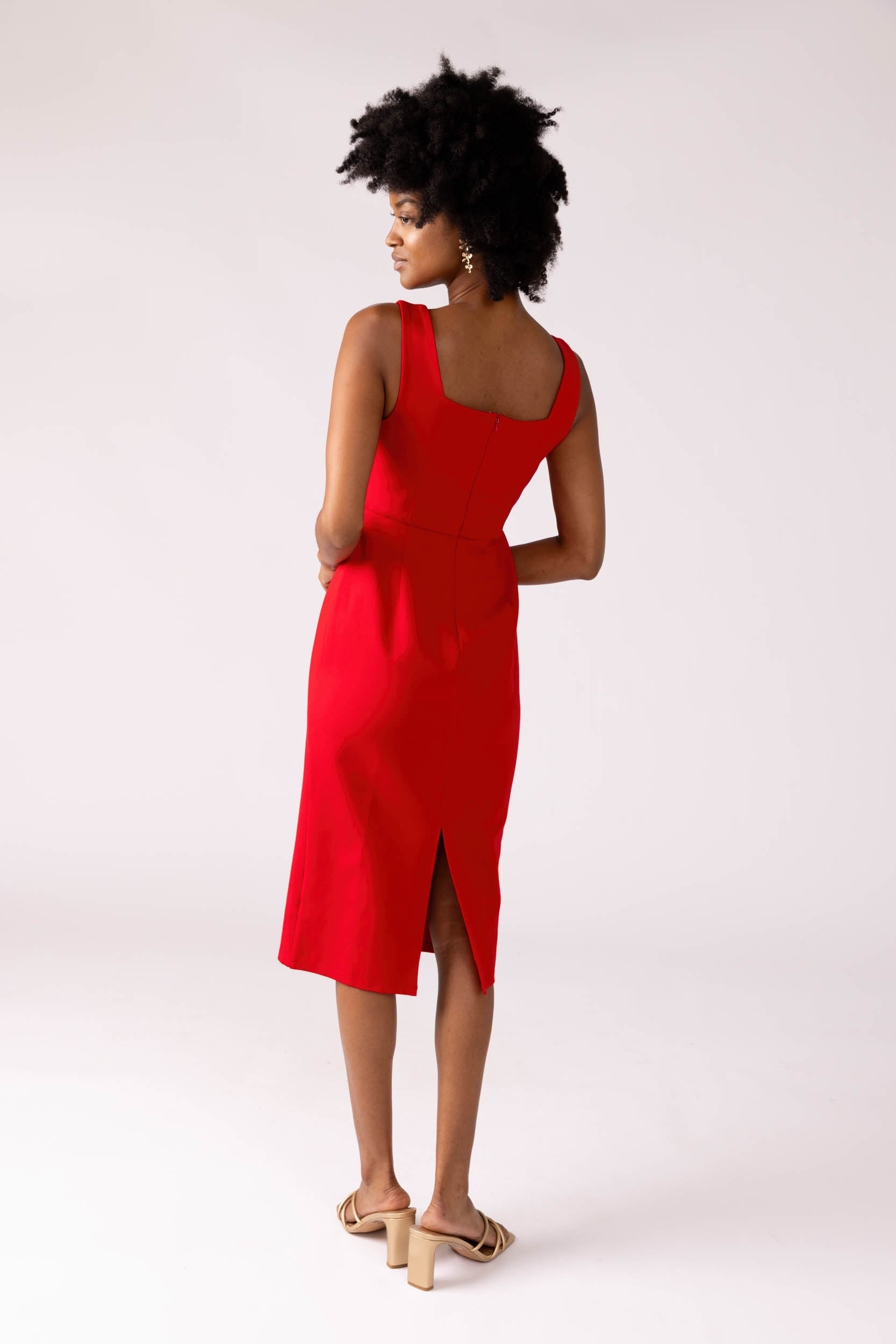 SALE - Billie Square Neck Bodycon Midi Dress