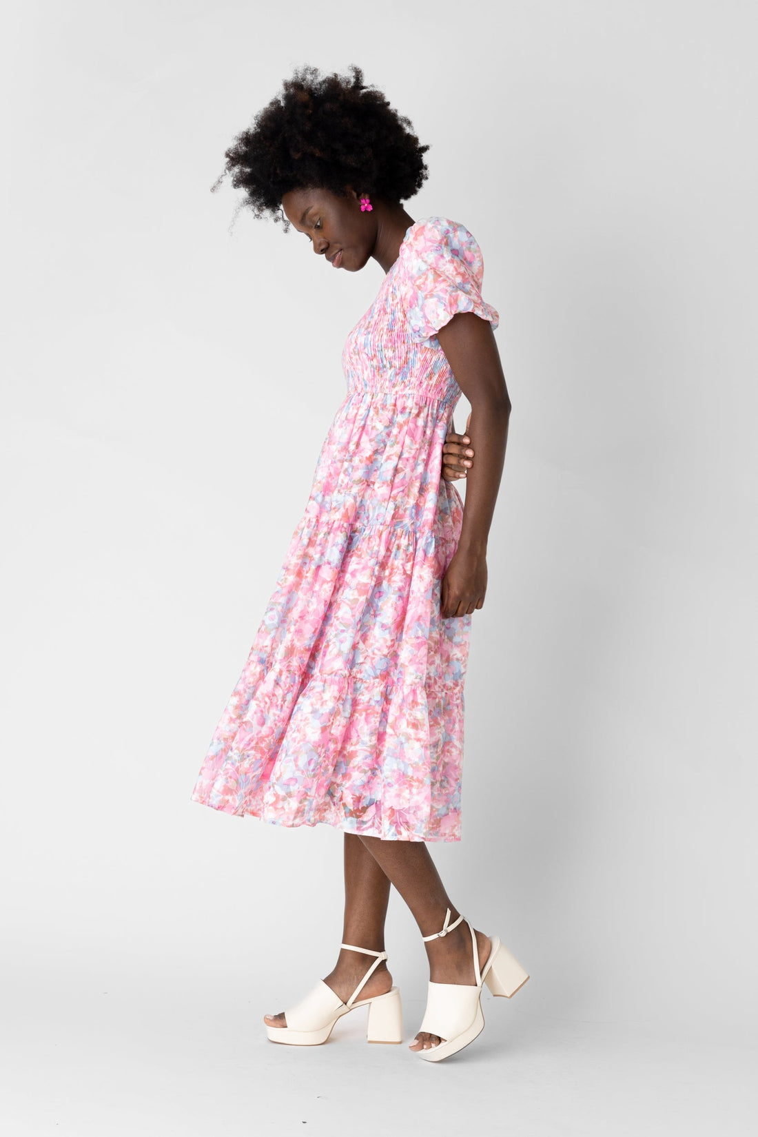 SALE - Brooklyn Smocked Floral Midi Dress