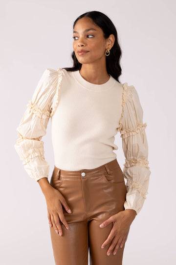 SALE - Sofia Woven Detail Sweater