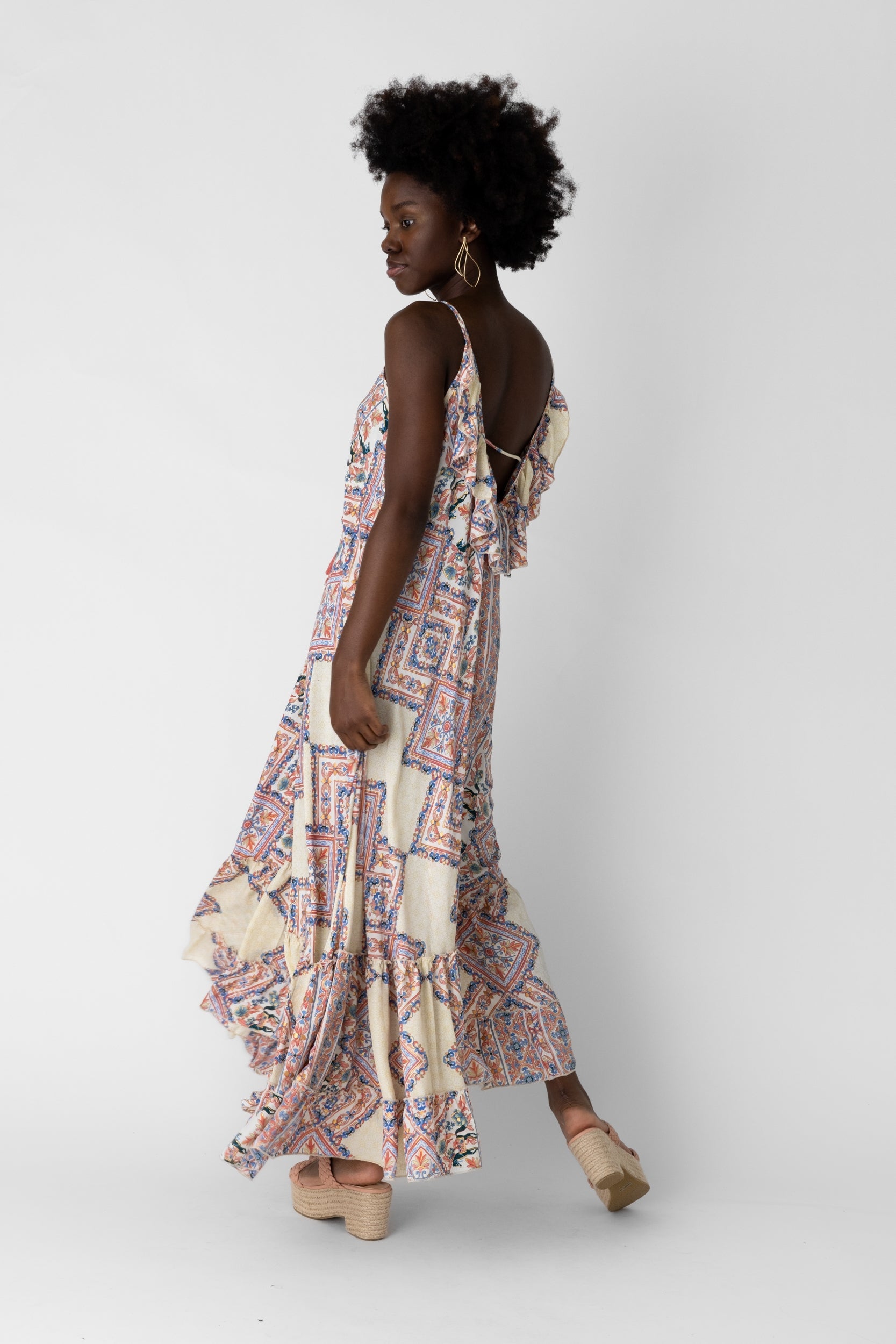 SALE - Cecily V Neck Printed Maxi Dress