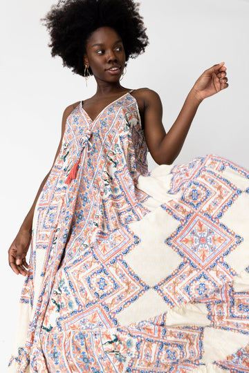 SALE - Cecily V Neck Printed Maxi Dress