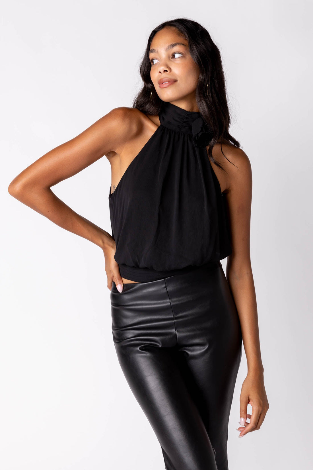 SALE - Jones Flower Detail Halter Top
