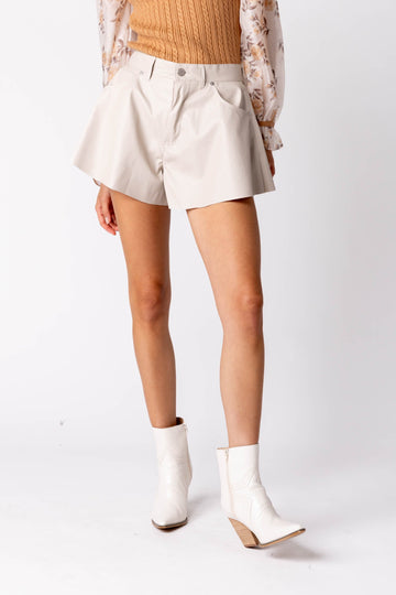 Blank NYC Clear Cut Leather Shorts