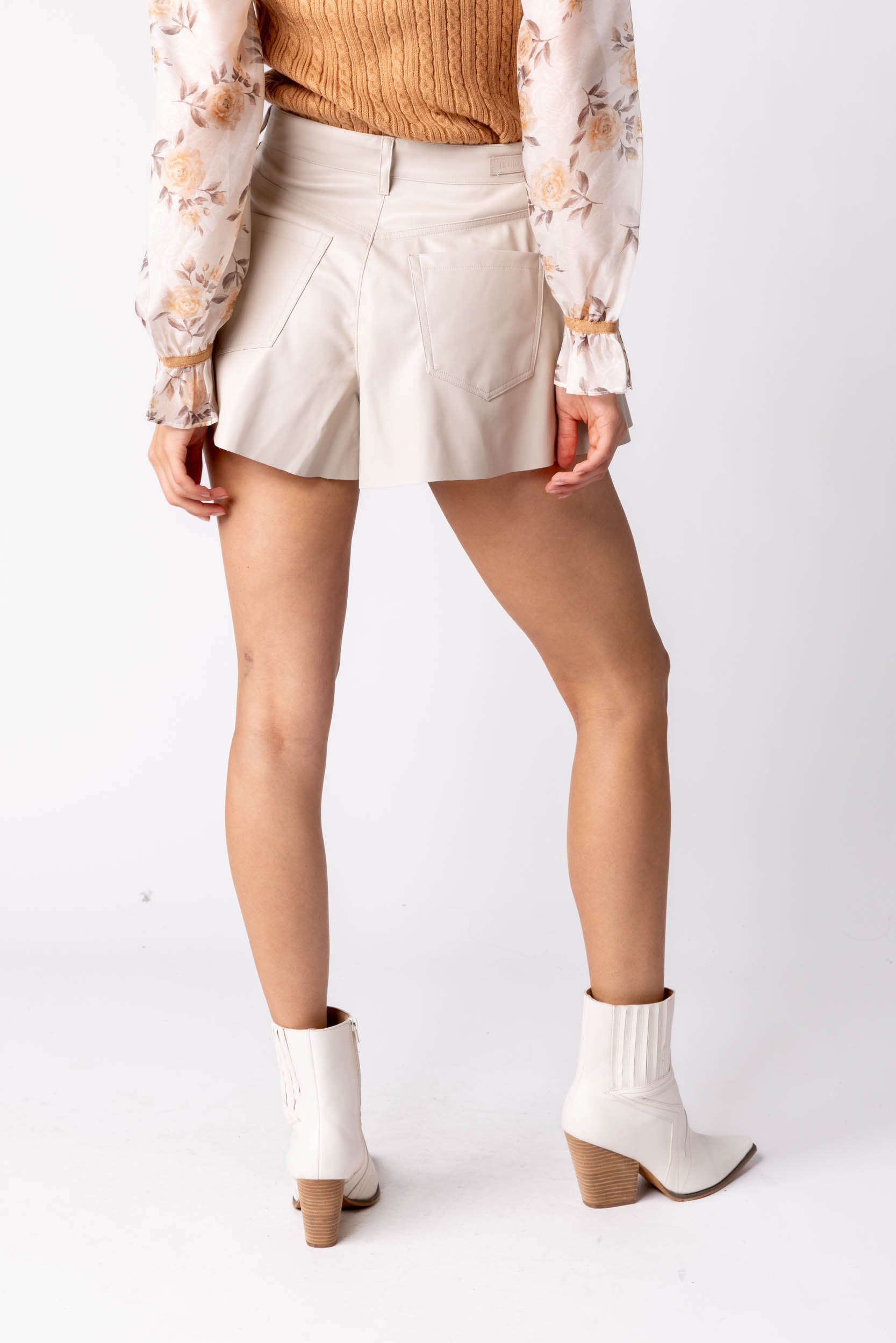 Blank NYC Clear Cut Leather Shorts