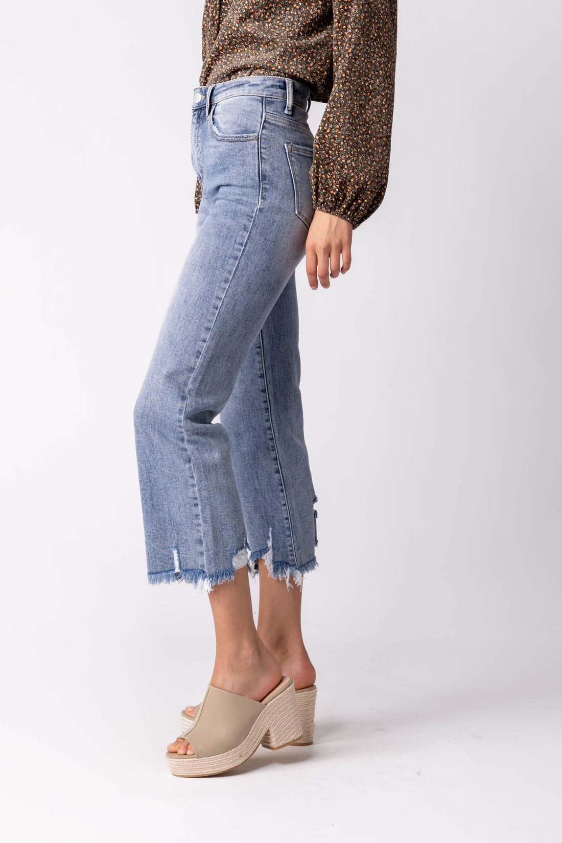 SALE - Helena Cropped Straight Leg Jeans