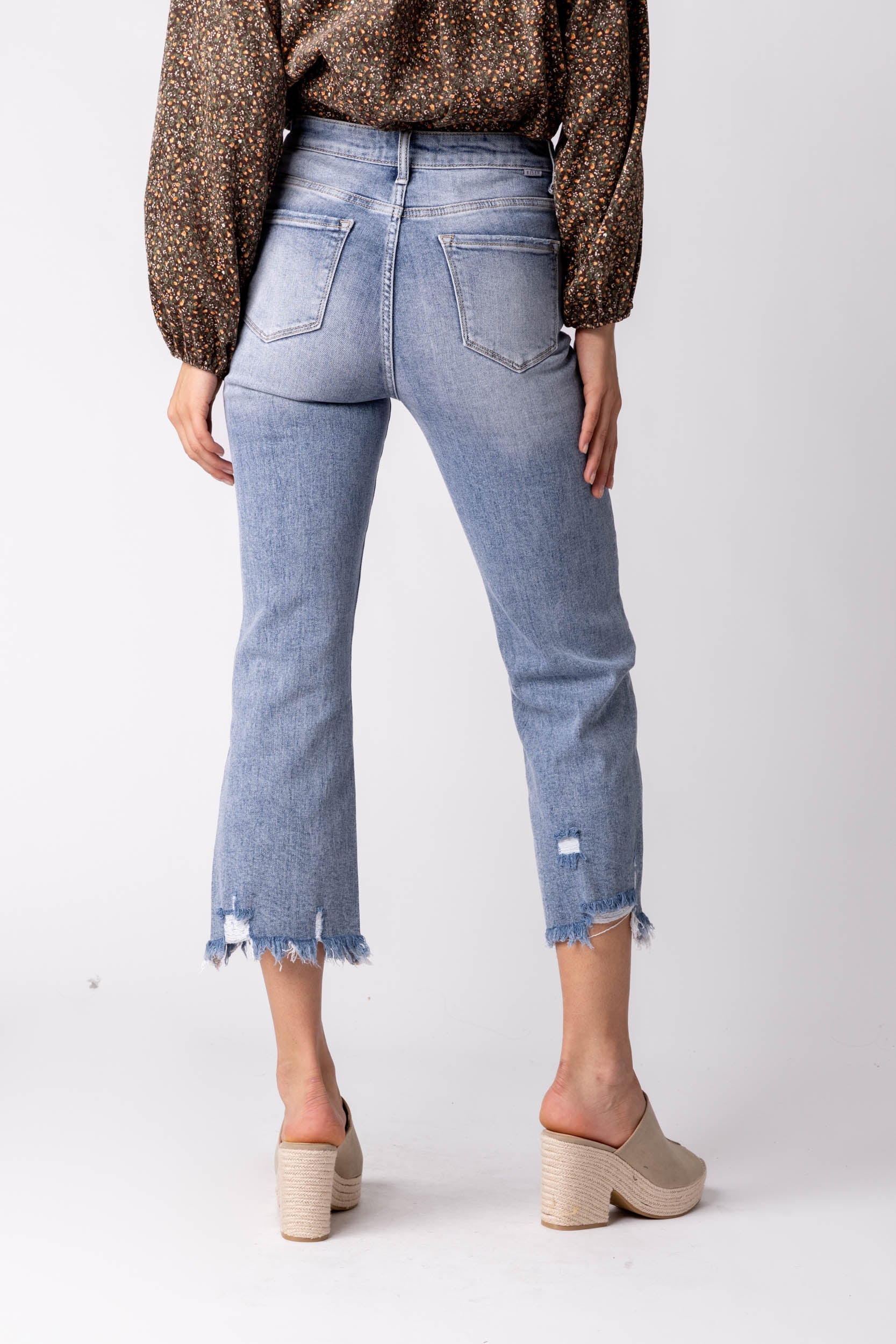 SALE - Helena Cropped Straight Leg Jeans