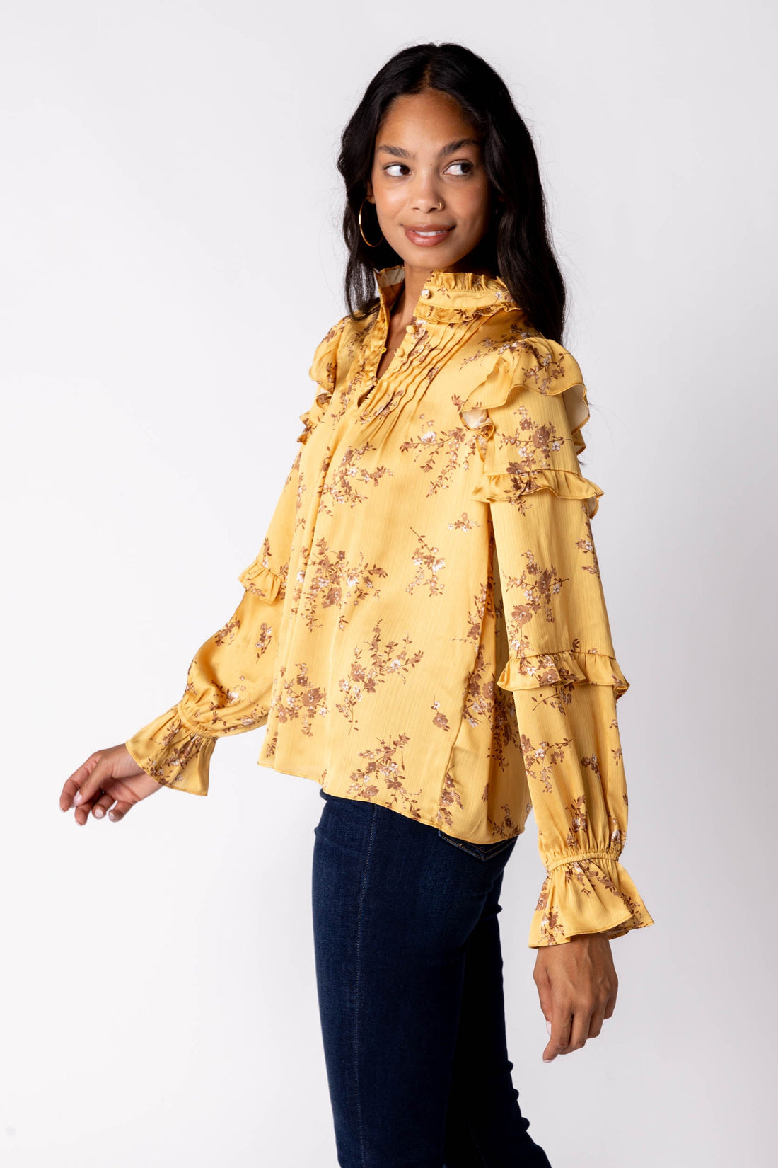 SALE - Remi Satin Floral Top